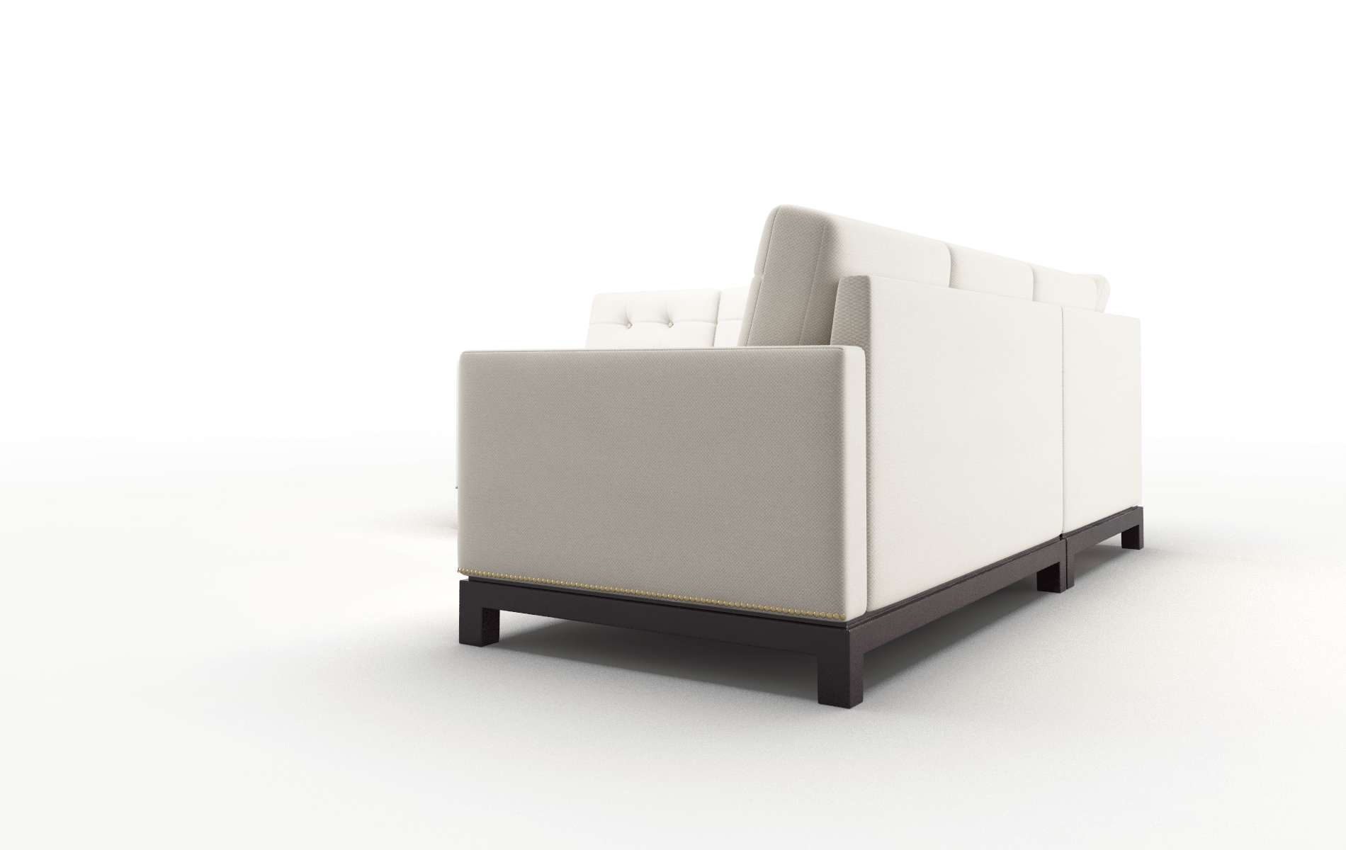 Davos Malibu Linen Sectional espresso legs 4