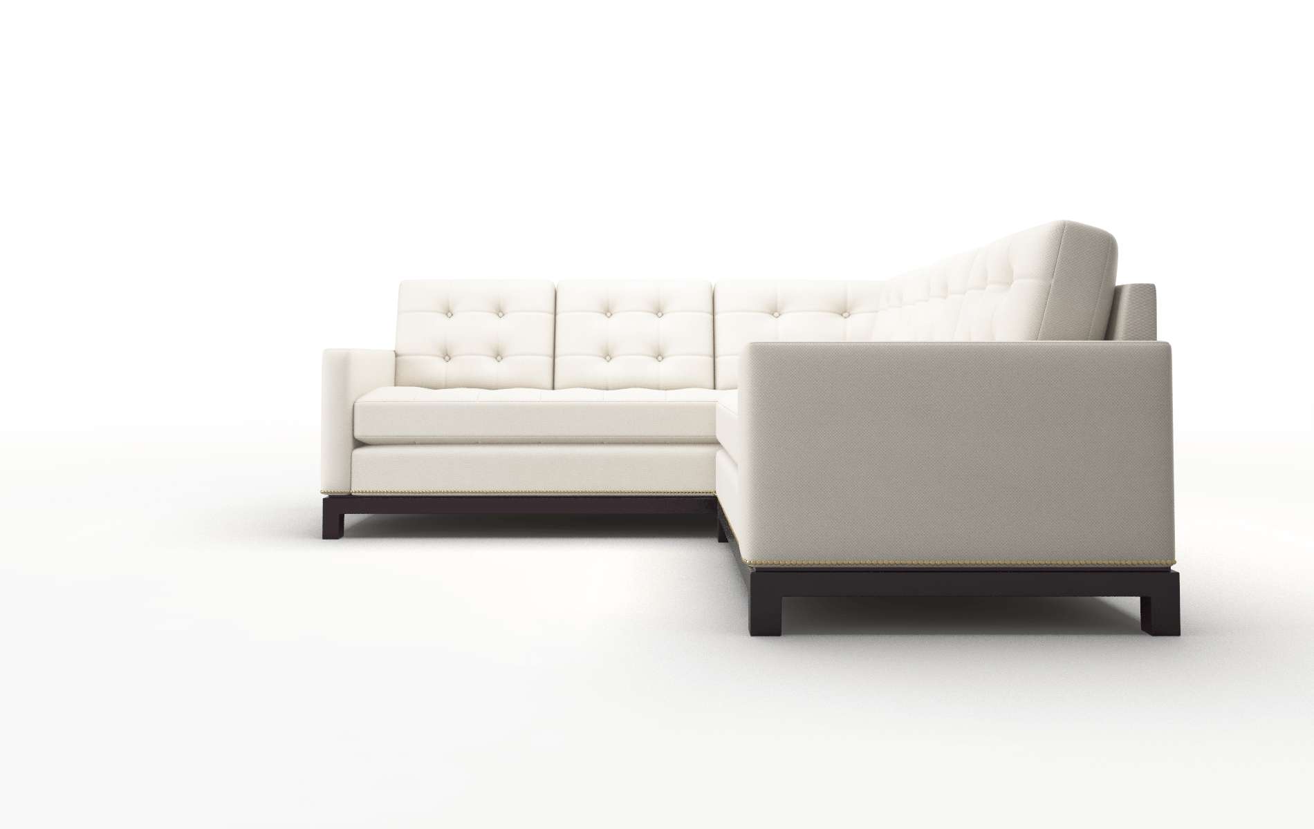 Davos Malibu Linen Sectional espresso legs 5