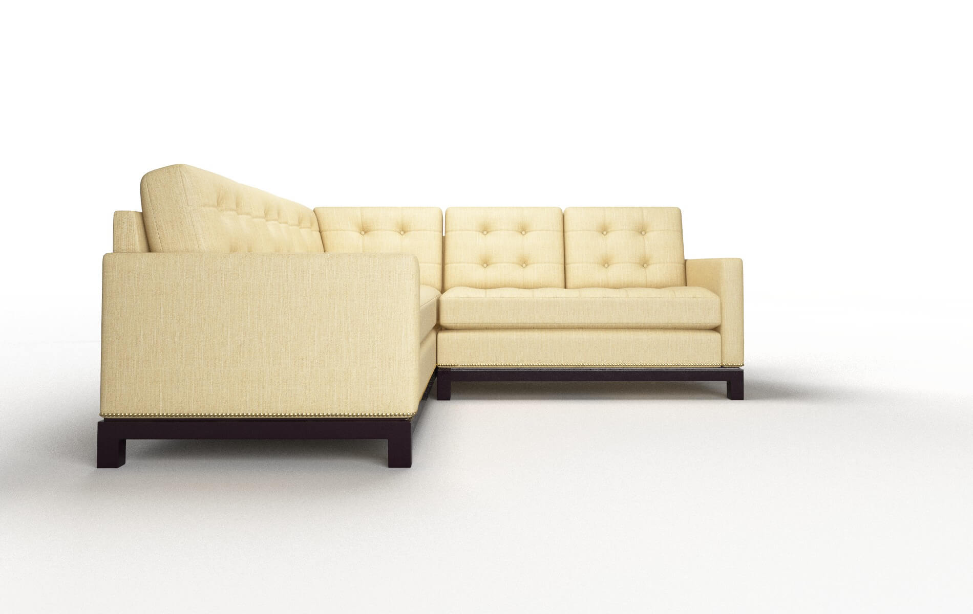 Davos Malibu Maize Sectional espresso legs 2