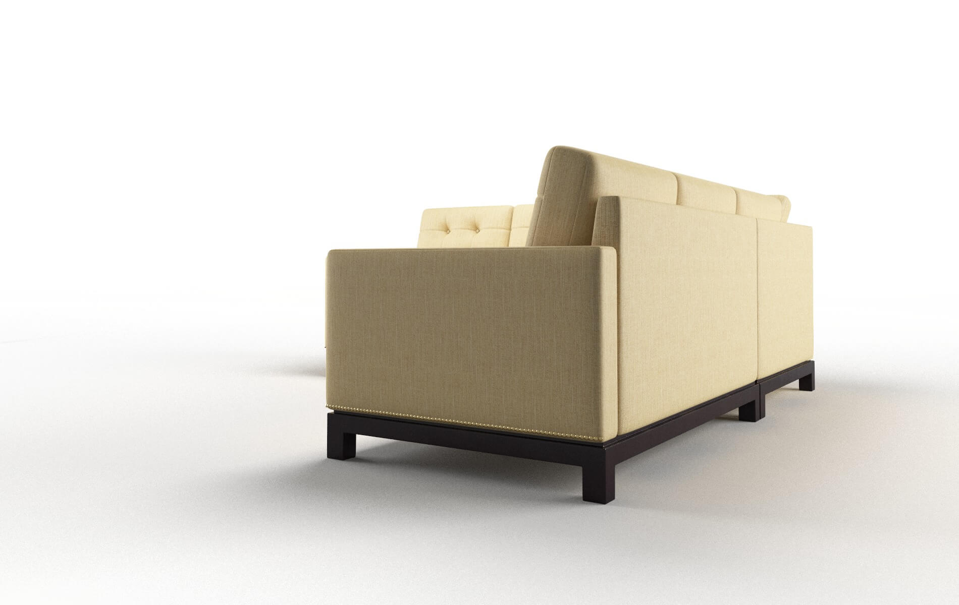 Davos Malibu Maize Sectional espresso legs 4