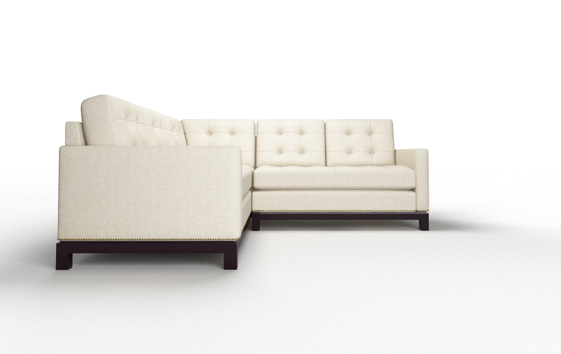 Davos Malibu Sand Sectional espresso legs 2