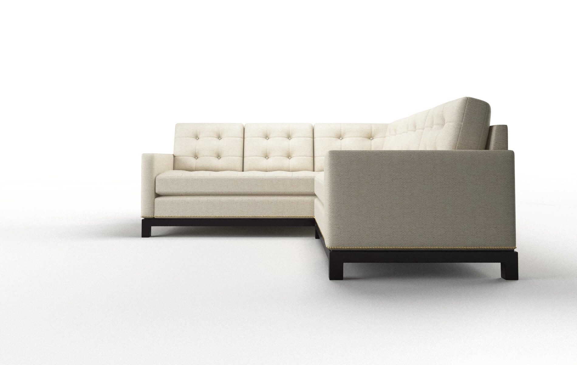 Davos Malibu Sand Sectional espresso legs 5