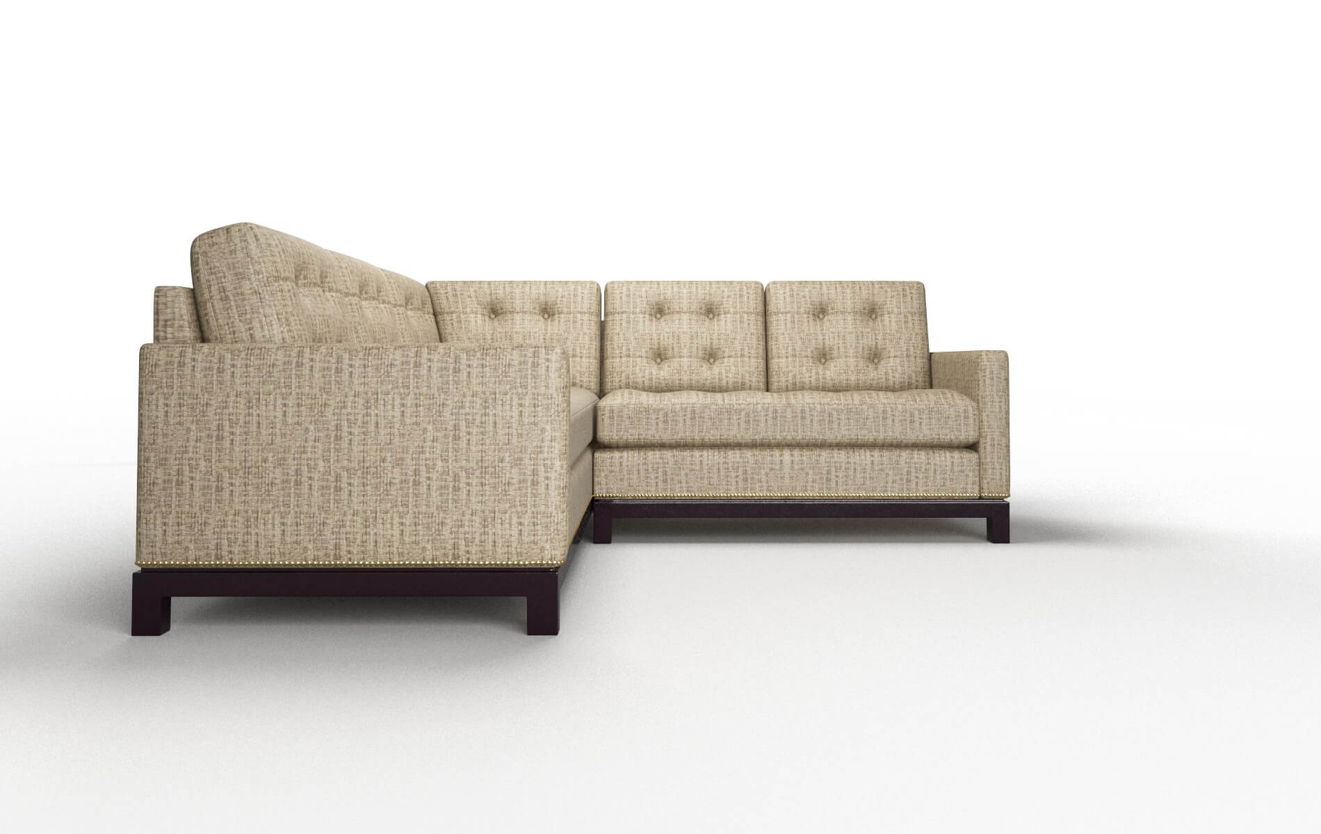 Davos Marcy Camel Sectional espresso legs 2