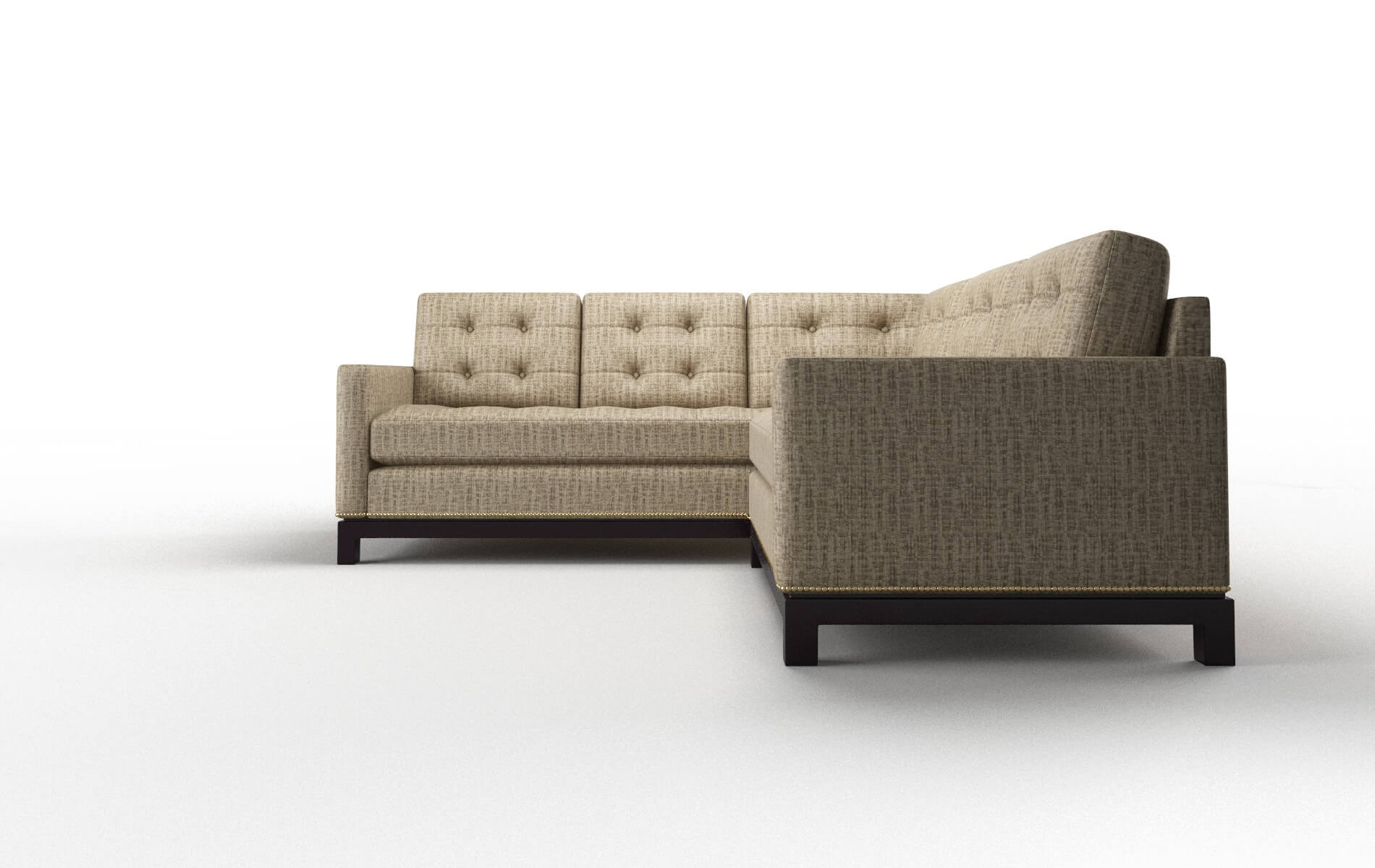 Davos Marcy Camel Sectional espresso legs 5