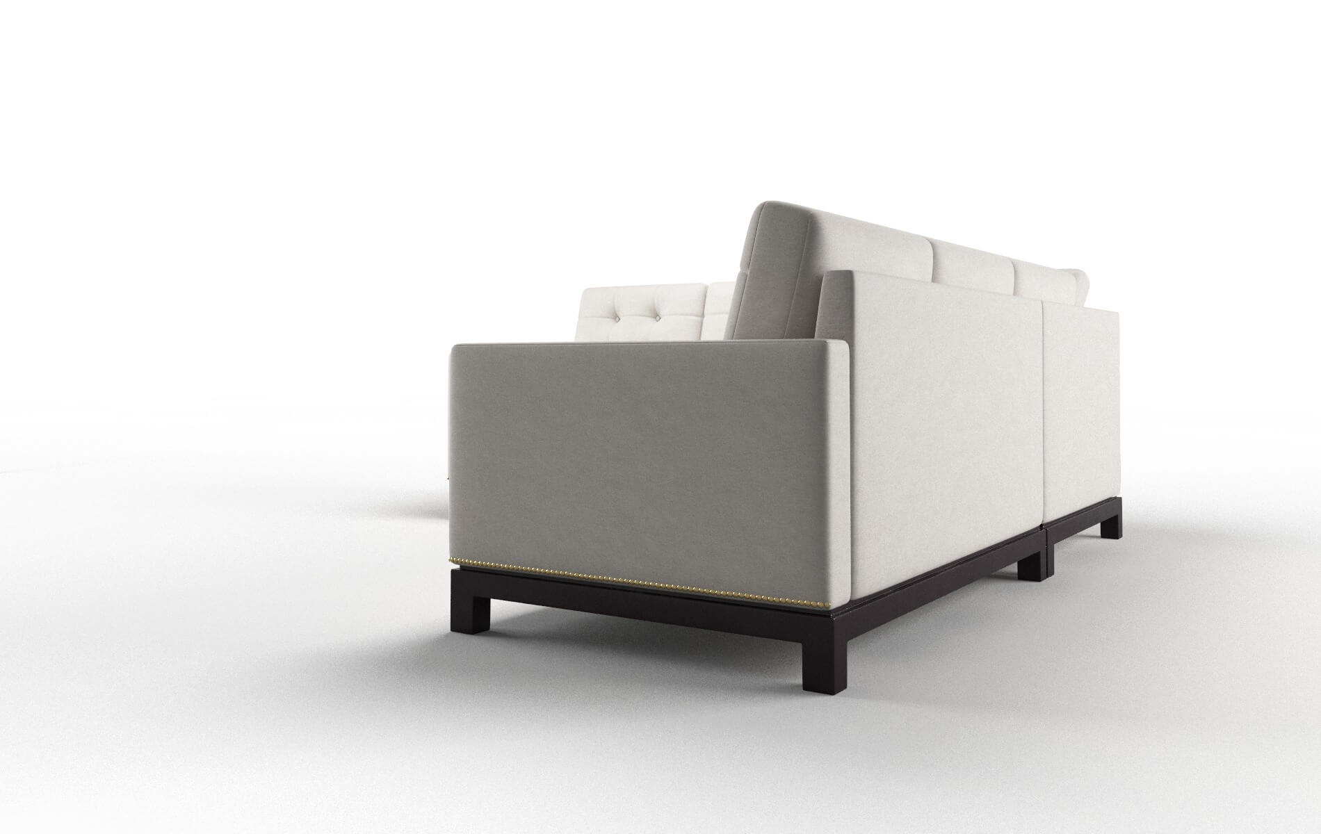 Davos Noble Grey Sectional espresso legs 4