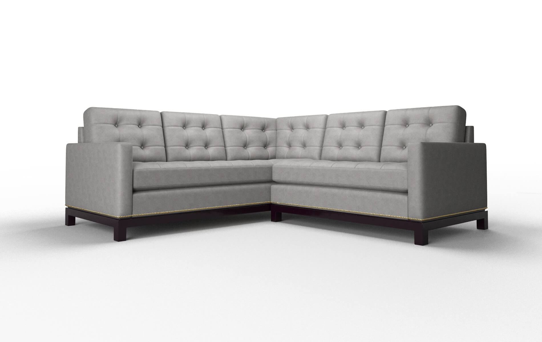 Davos Noble Smoke Sectional espresso legs 1