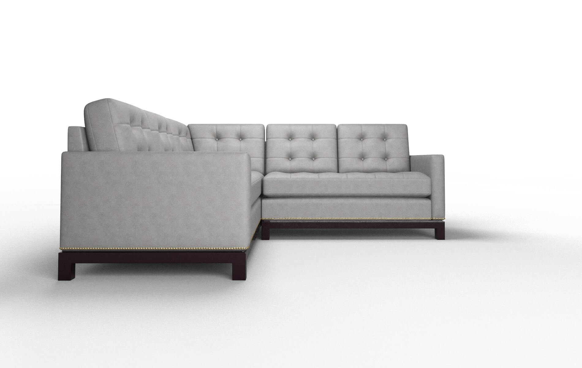 Davos Noble Smoke Sectional espresso legs 2