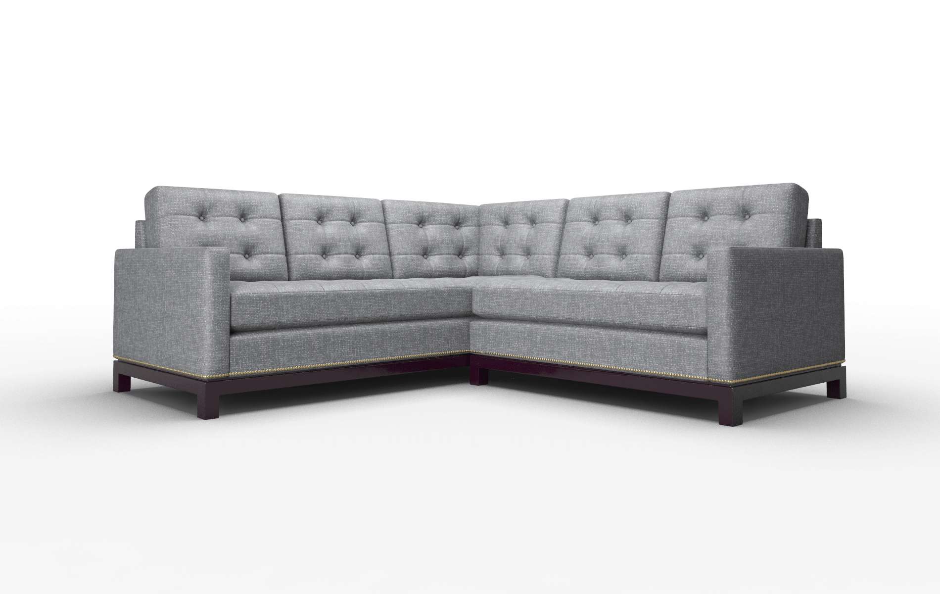 Davos Notion Graphite Sectional espresso legs 1