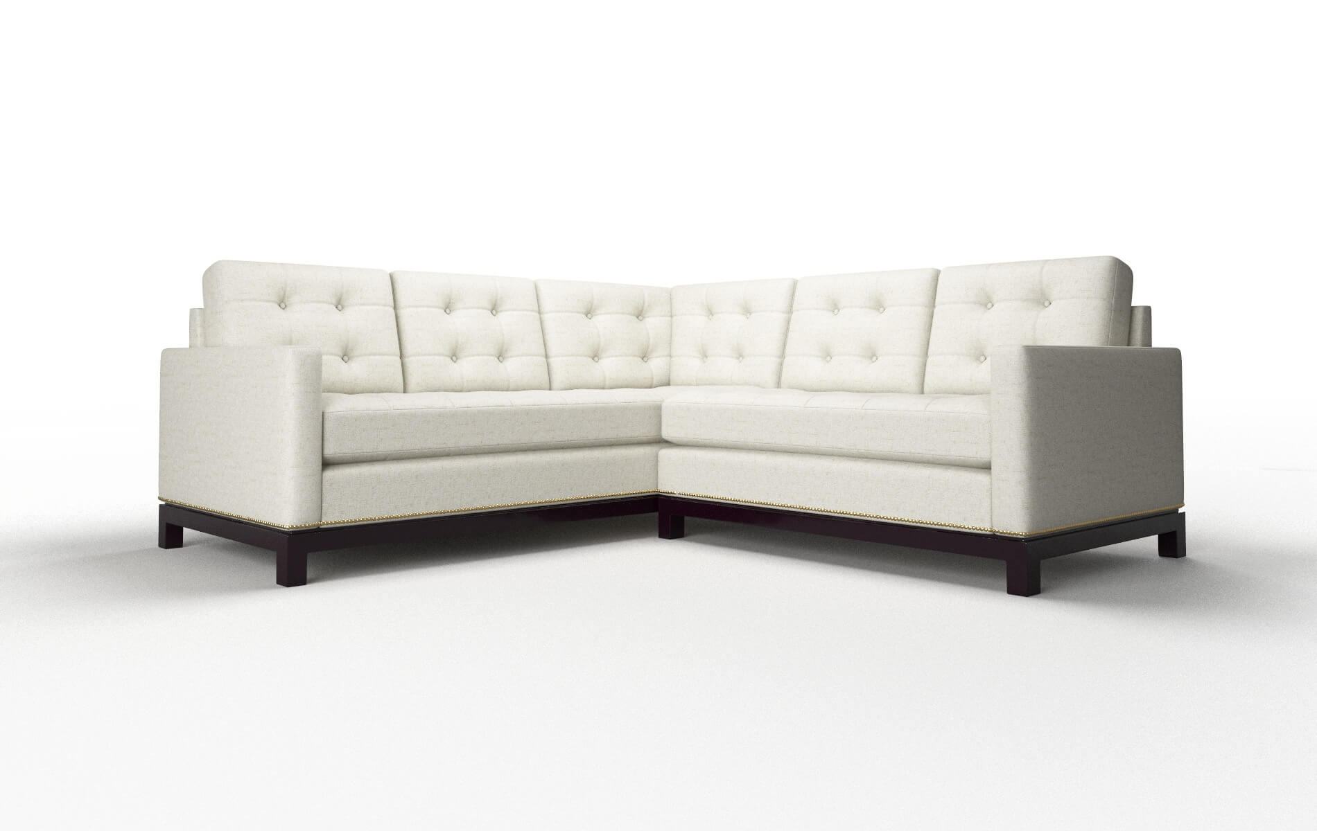 Davos Oceanside Birch Sectional espresso legs