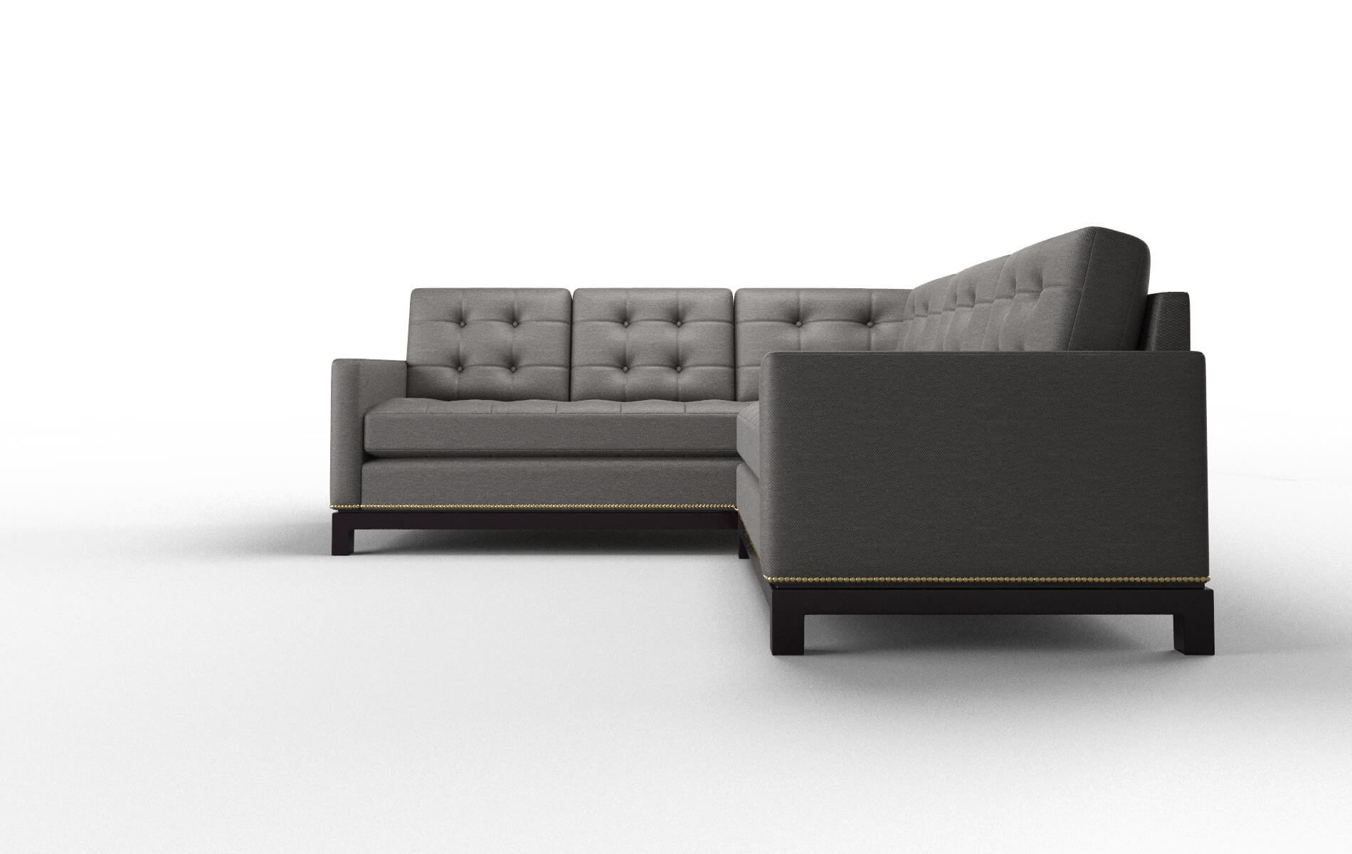 Davos Oscar Grey Sectional espresso legs 5