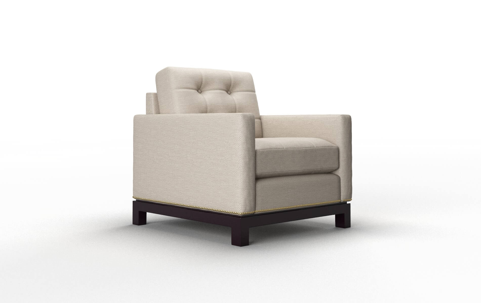 Davos Oscar Linen Chair espresso legs 2