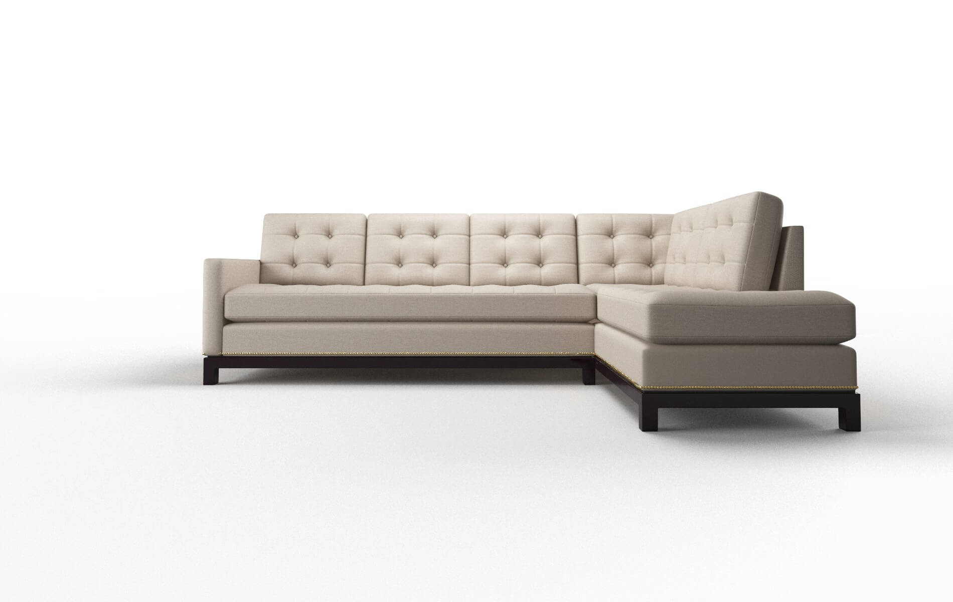 Davos Oscar Linen Panel espresso legs 1