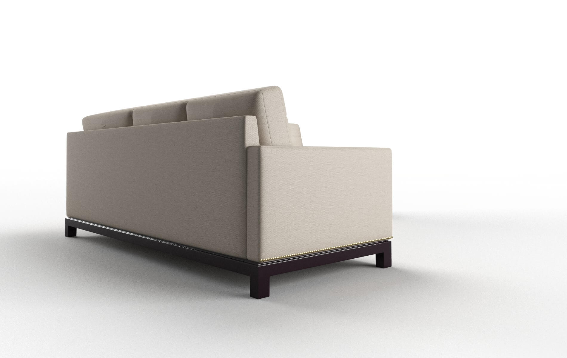 Davos Oscar Linen Sectional espresso legs 3