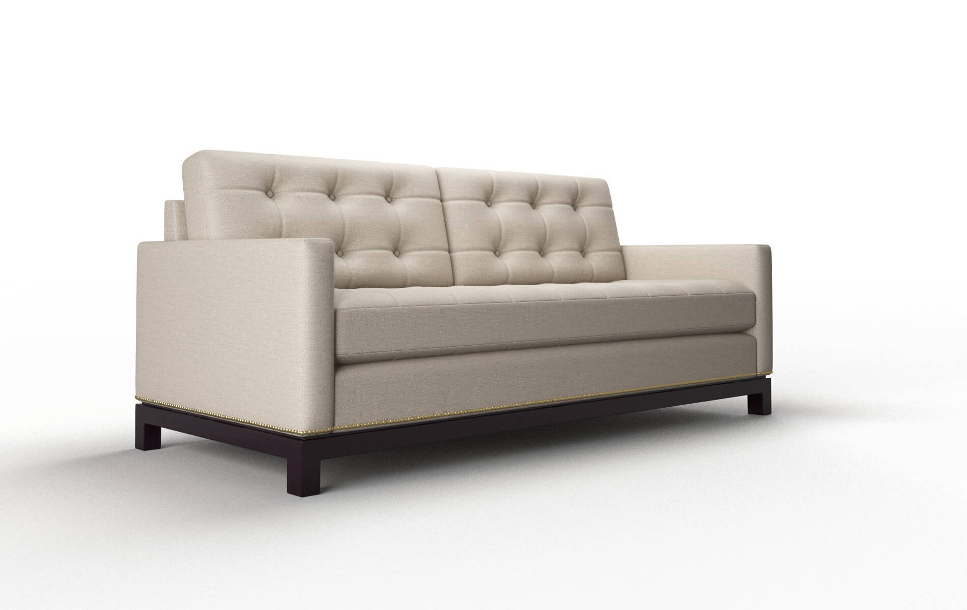 Davos Oscar Linen Sofa espresso legs 2