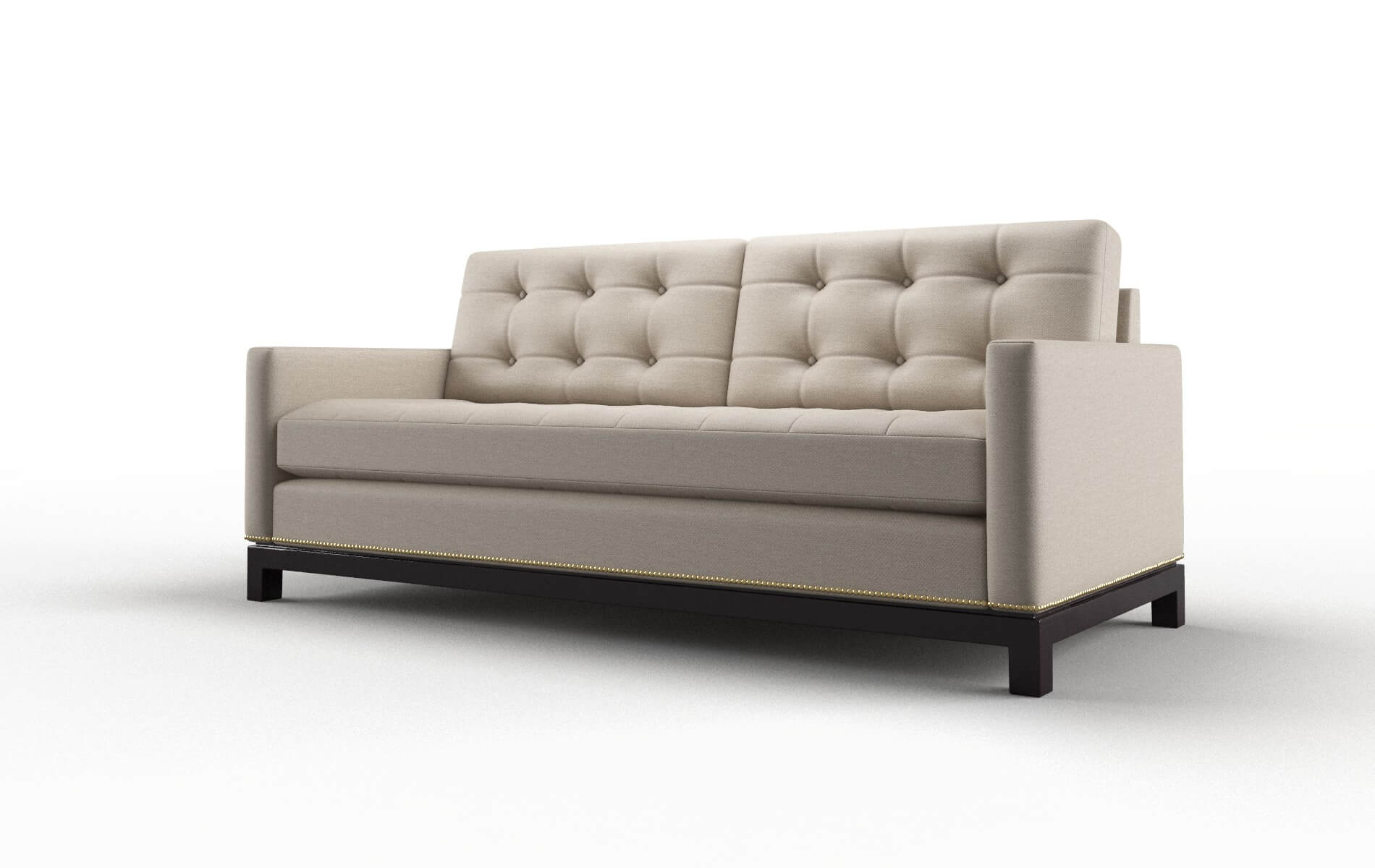 Davos Oscar Linen Sofa espresso legs 4