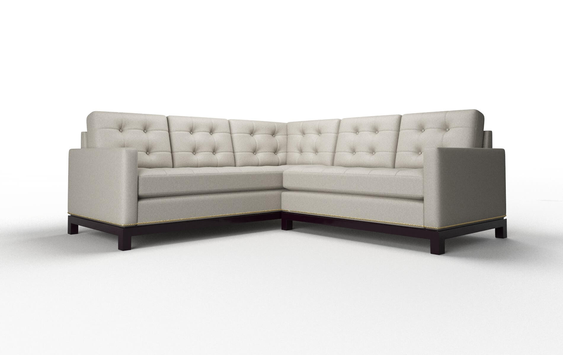 Davos Oscar Silver Sectional espresso legs 1