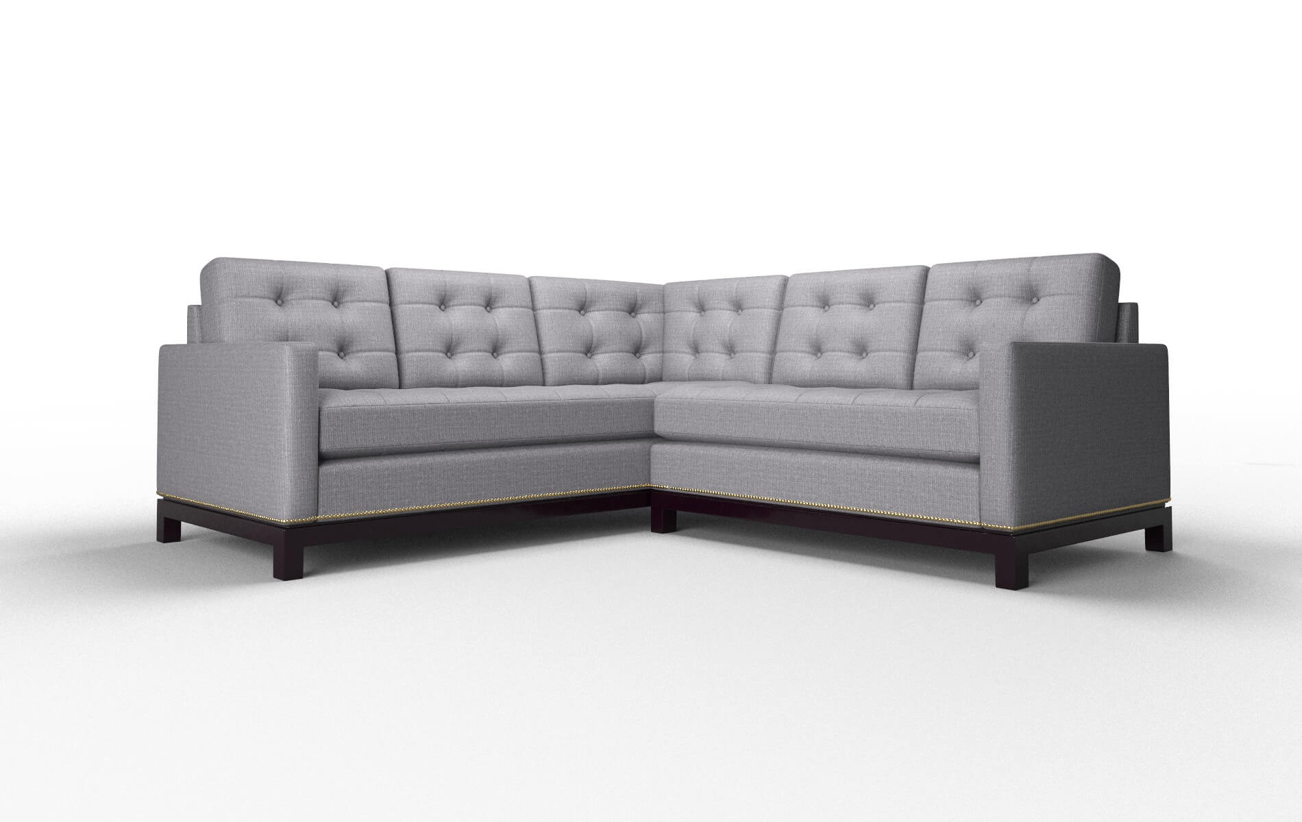 Davos Parker Ash Sectional espresso legs 1