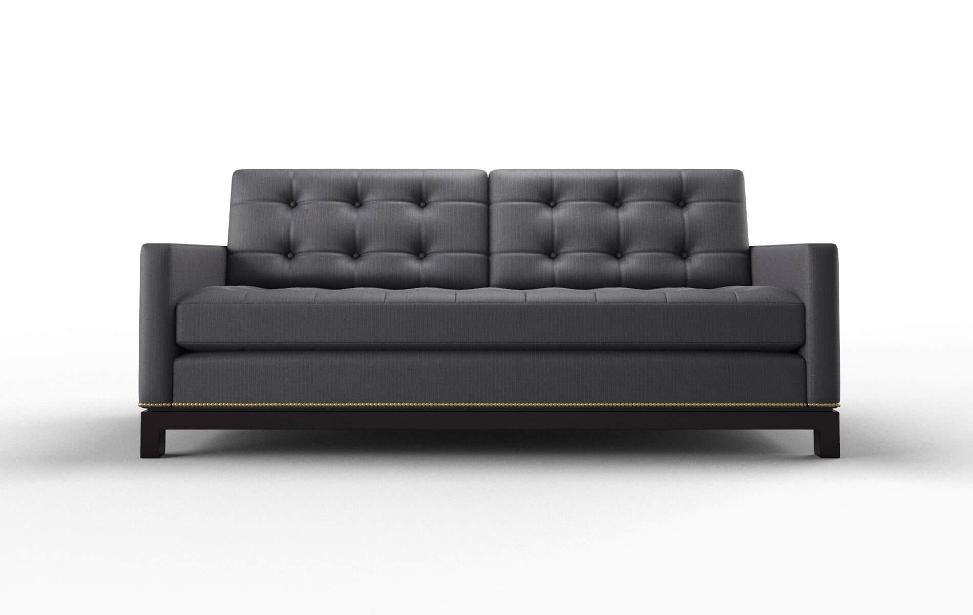 Davos Parker Charcoal Sofa espresso legs 1