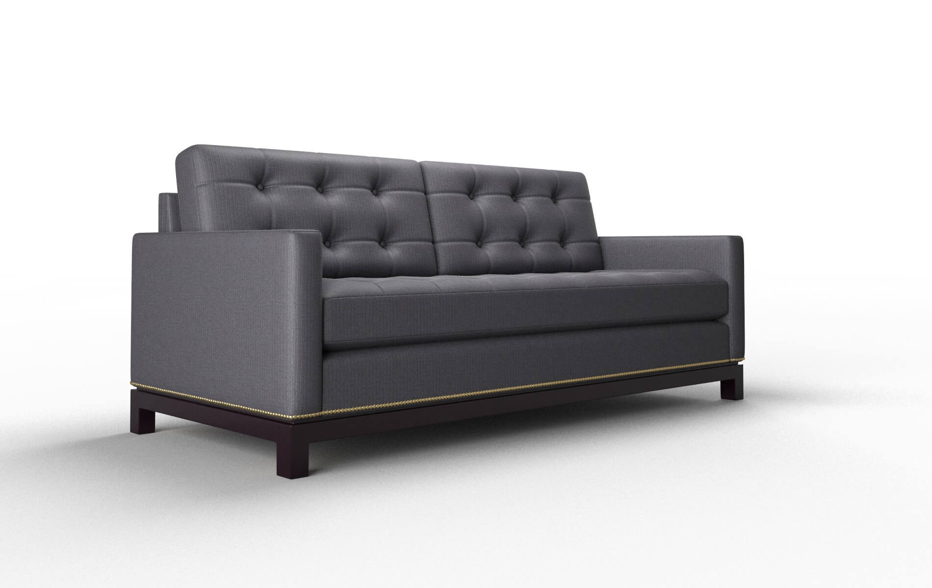 Davos Parker Charcoal Sofa espresso legs 2
