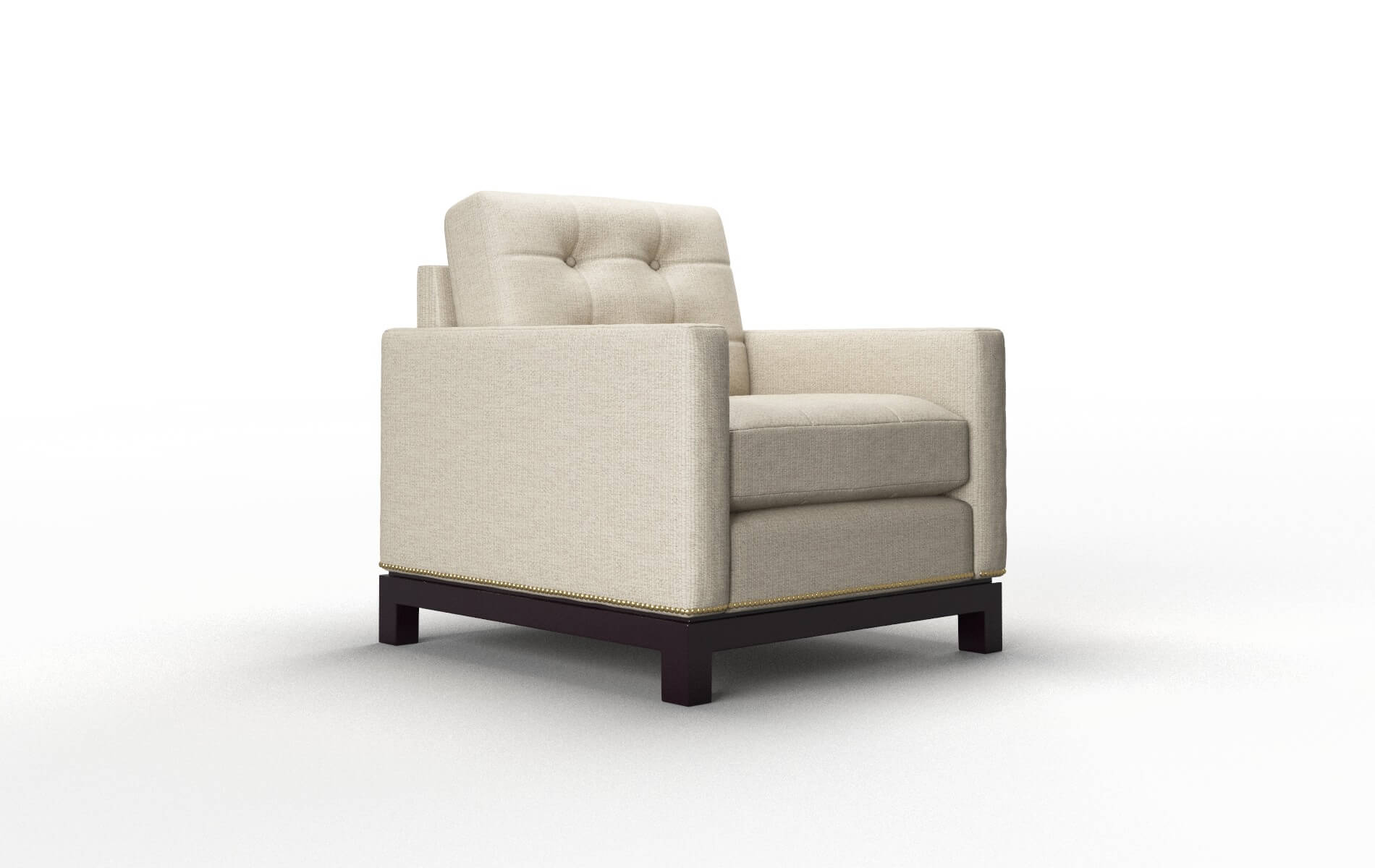 Davos Parker Linen Chair espresso legs 2