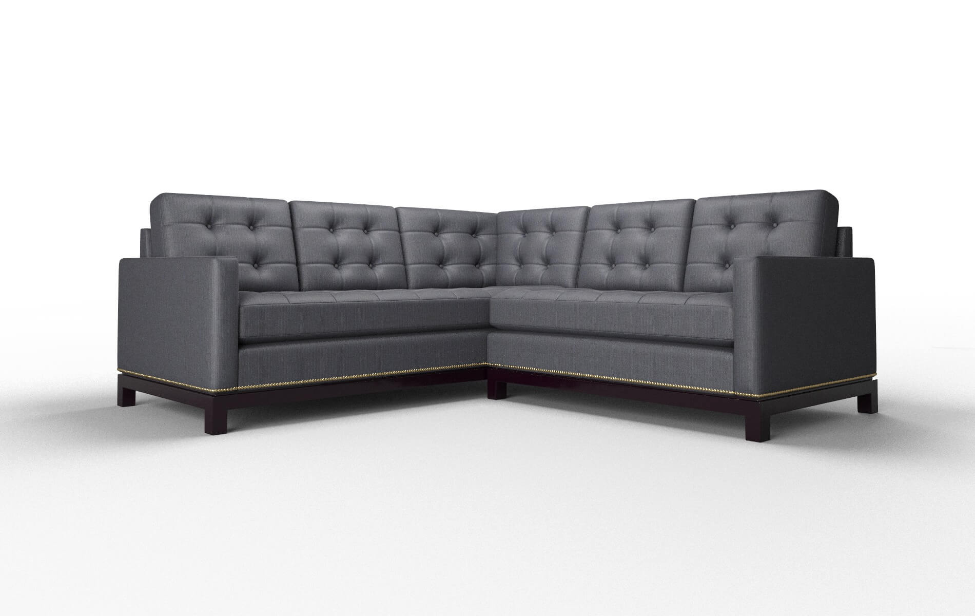 Davos Parker Midnight Sectional espresso legs 1