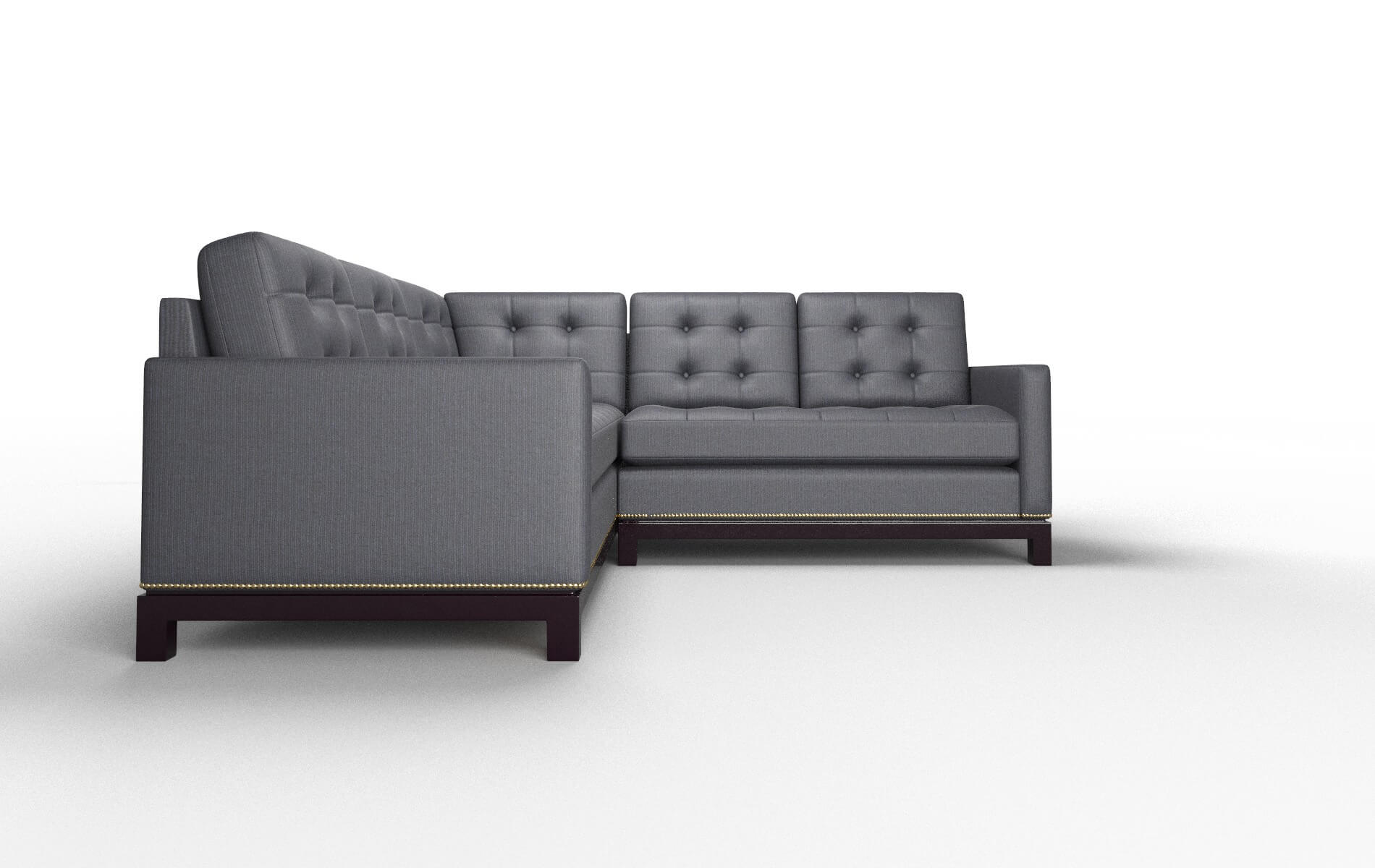 Davos Parker Midnight Sectional espresso legs 2