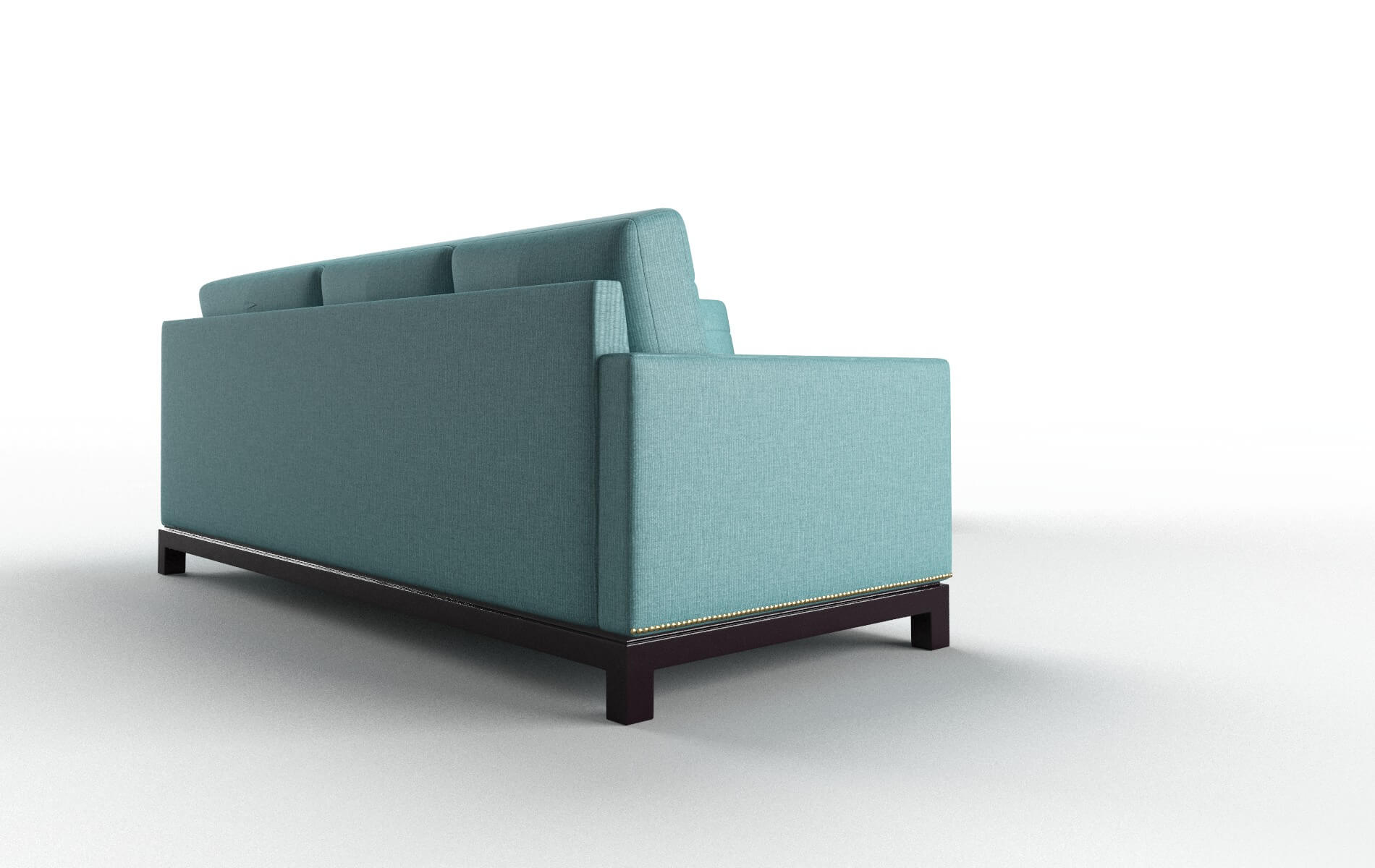 Davos Parker Turquoise Sectional espresso legs 3