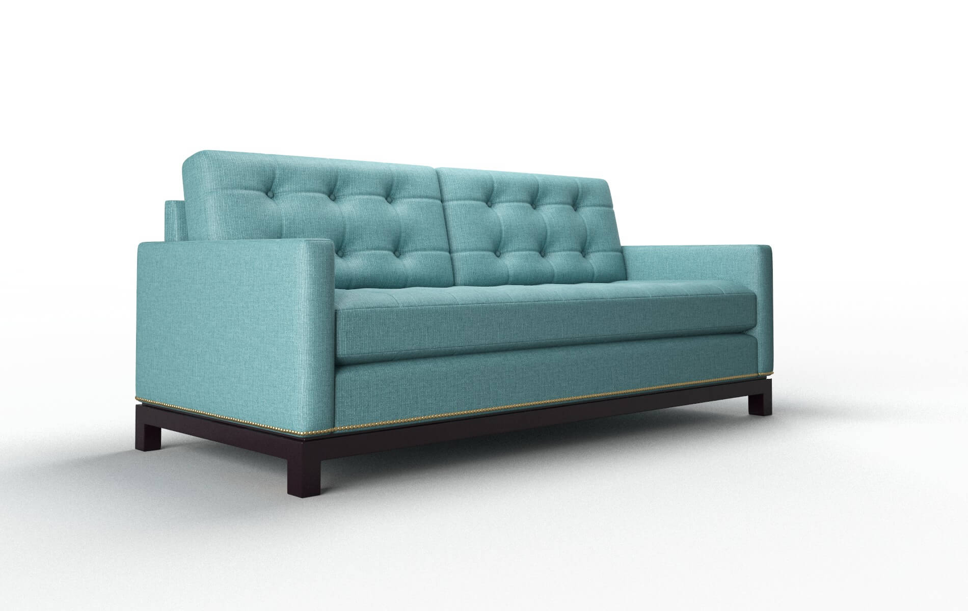 Davos Parker Turquoise Sofa espresso legs 2