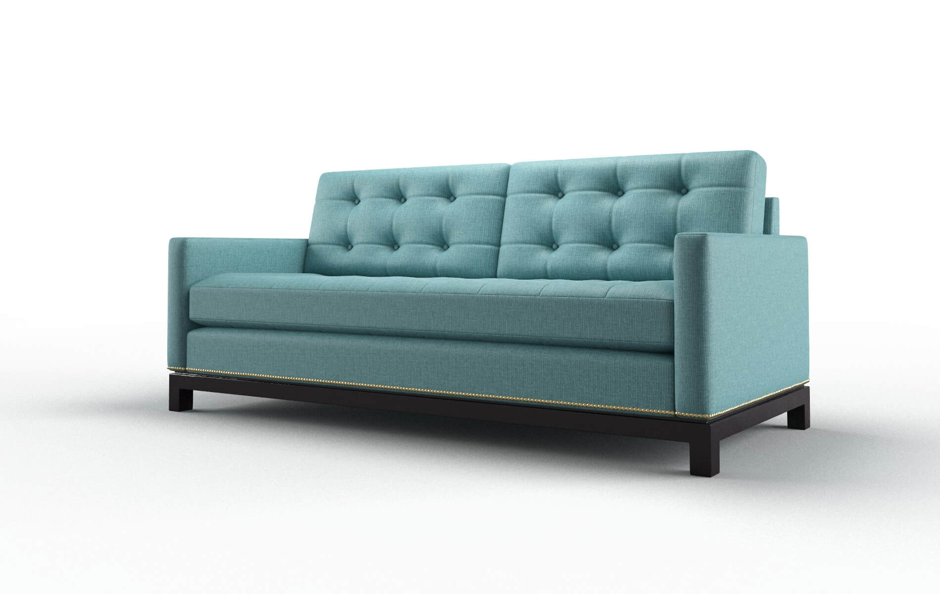 Davos Parker Turquoise Sofa espresso legs 4