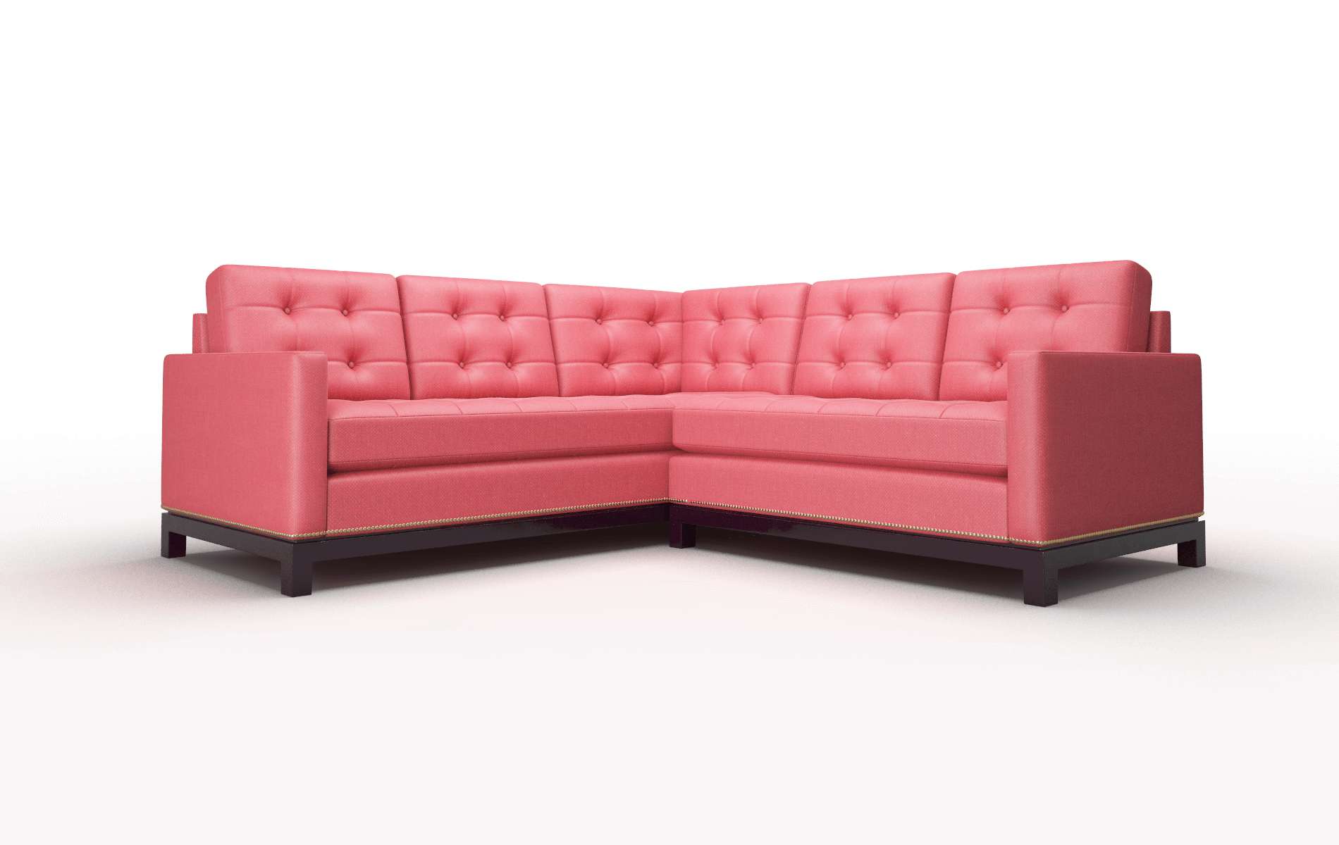 Davos Pauline Ruby Sectional espresso legs 1