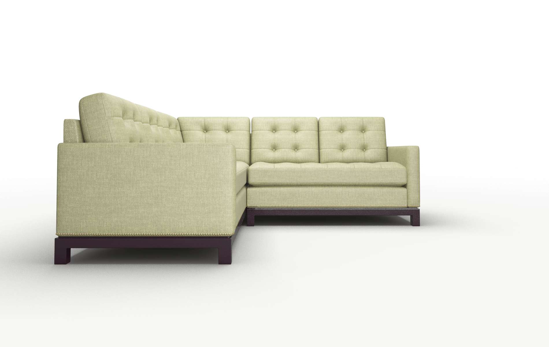 Davos Portland Basil Sectional espresso legs 2