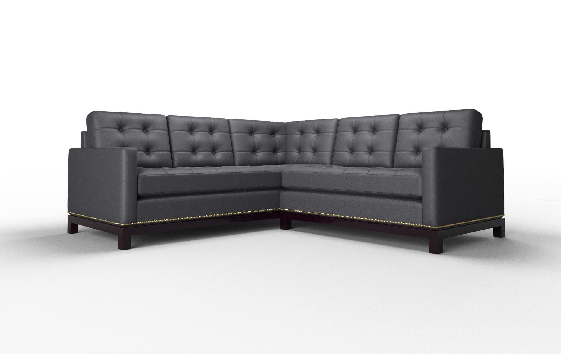 Davos Redondo Navy Sectional espresso legs 1