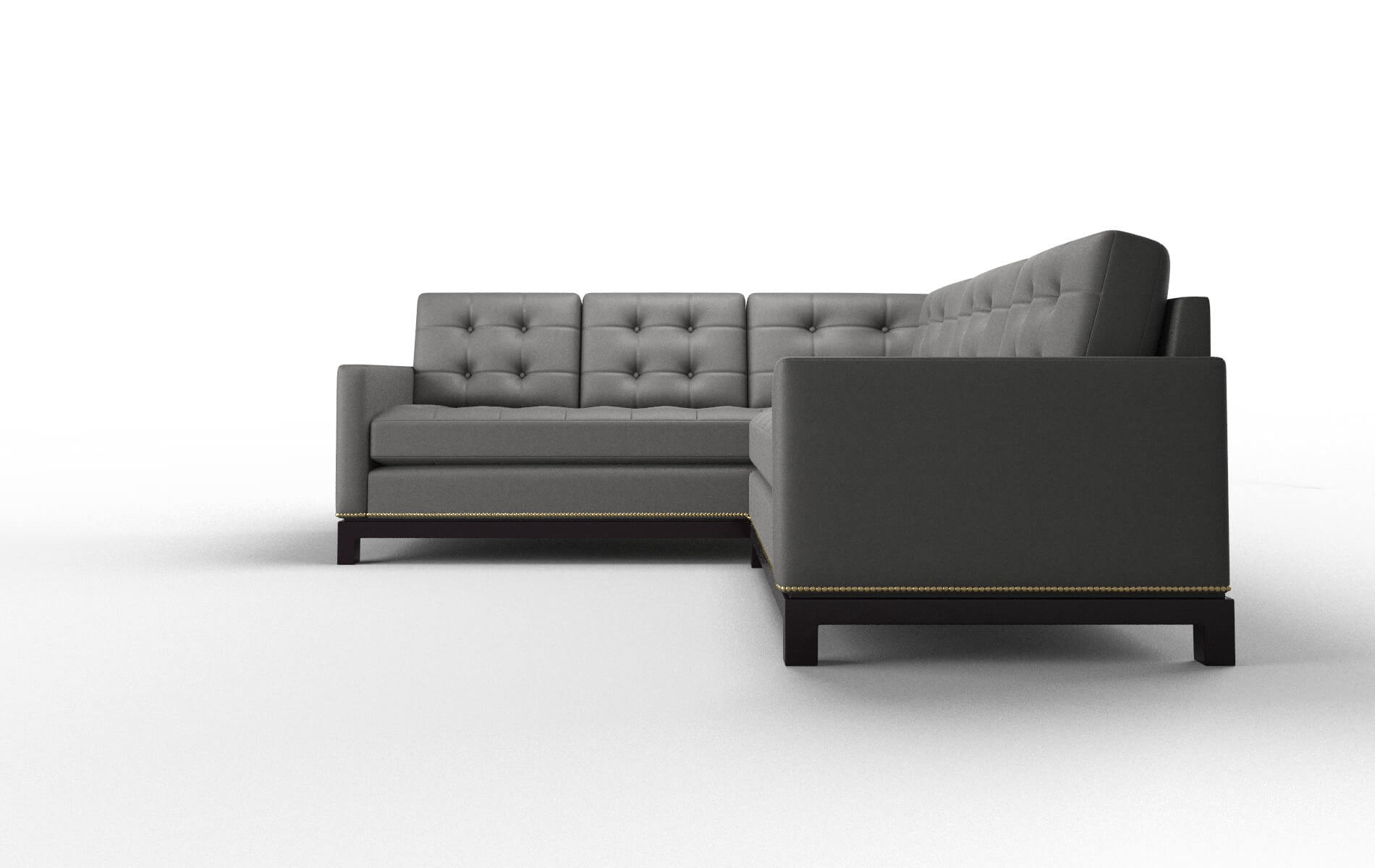 Davos Rocket Charcoal Sectional espresso legs 5
