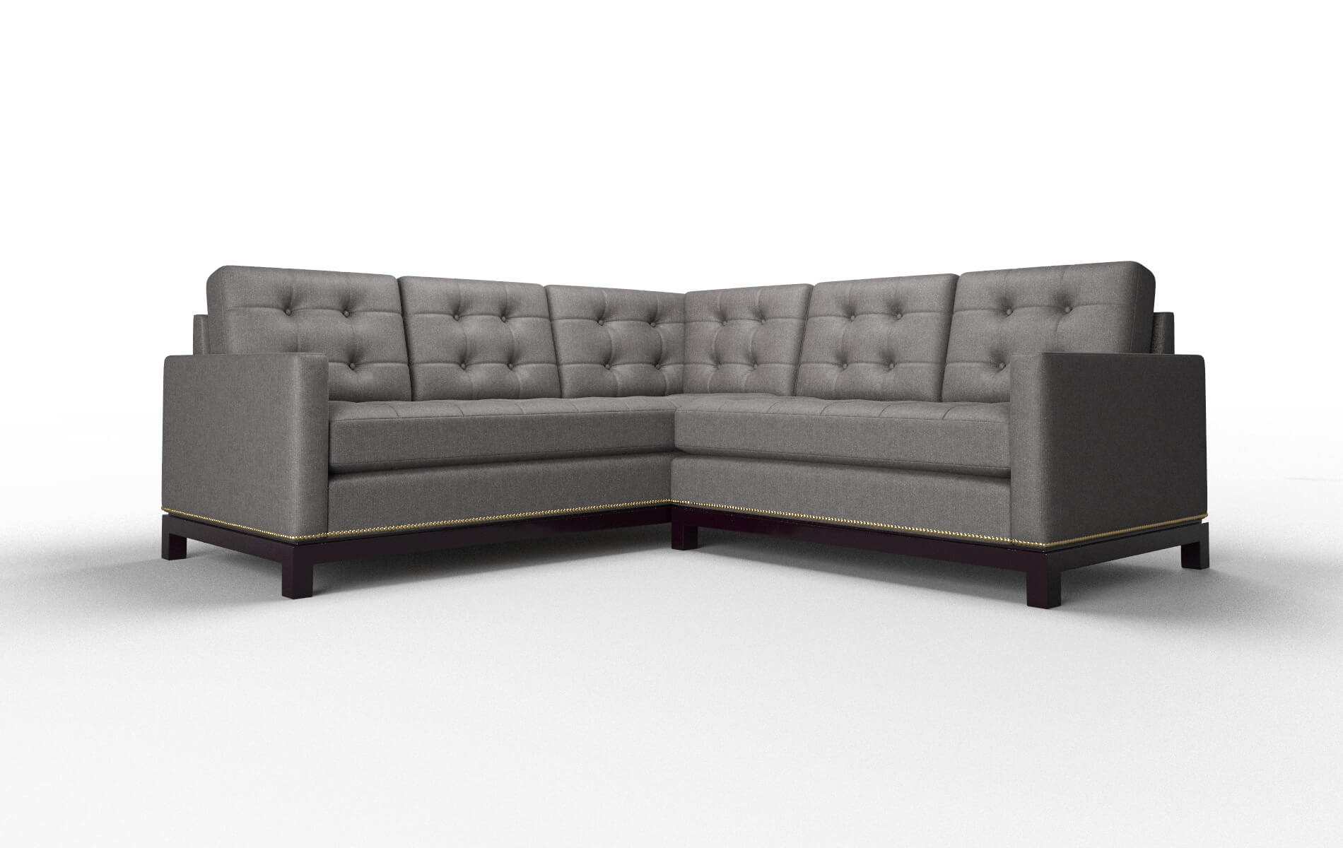 Davos Sasha Grey Sectional espresso legs 1