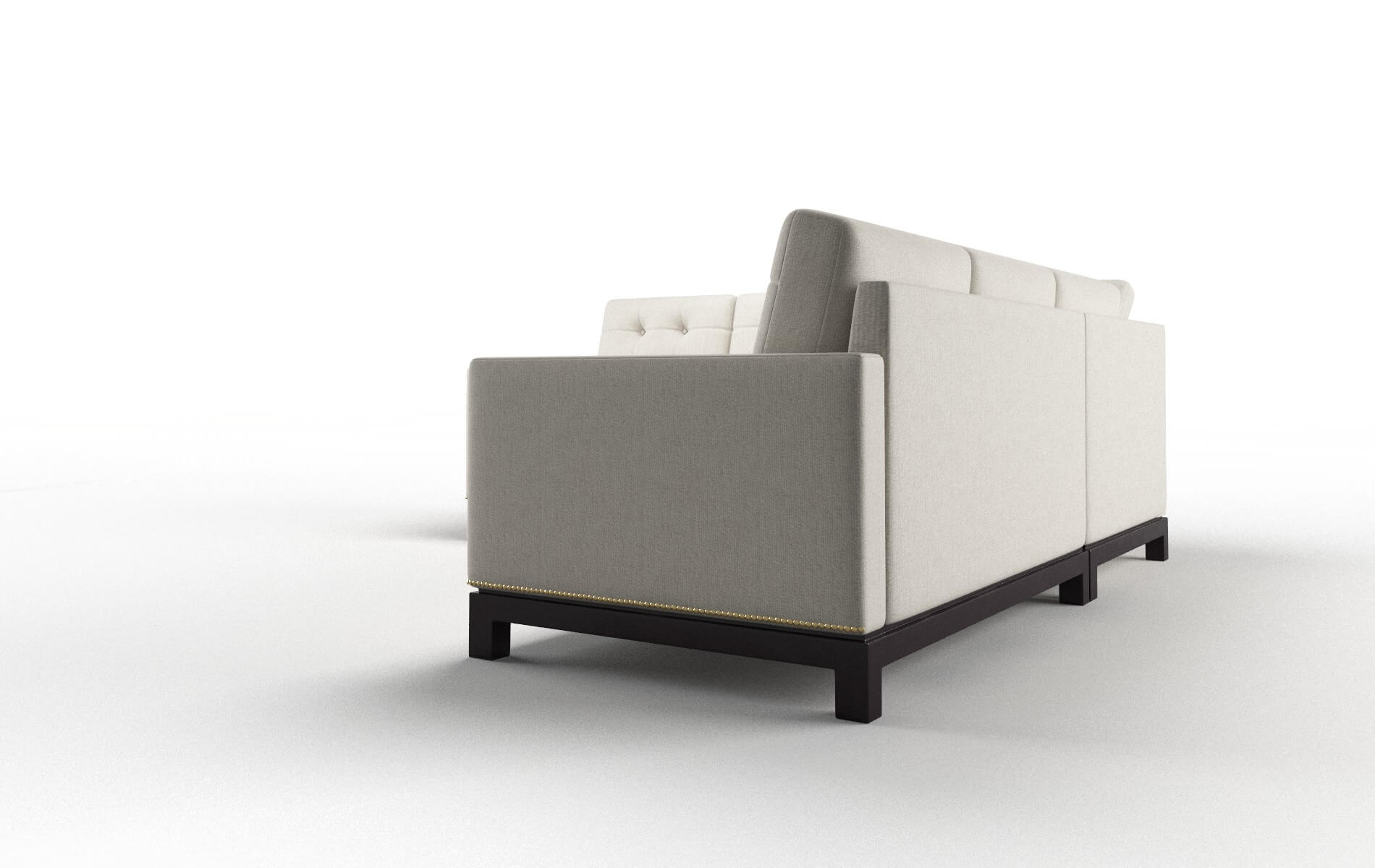 Davos Sasha Linen Sectional espresso legs 4