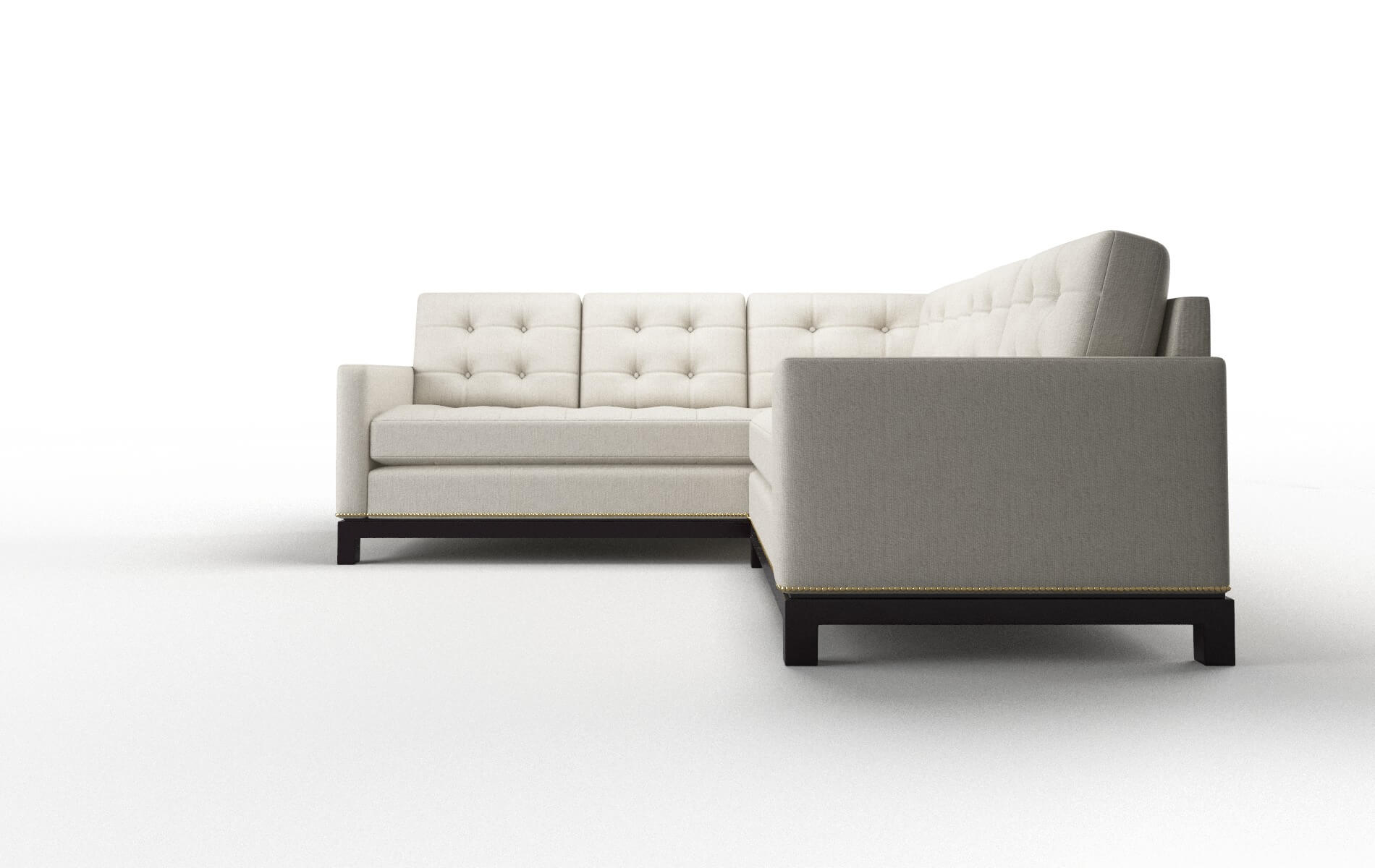 Davos Sasha Linen Sectional espresso legs 5