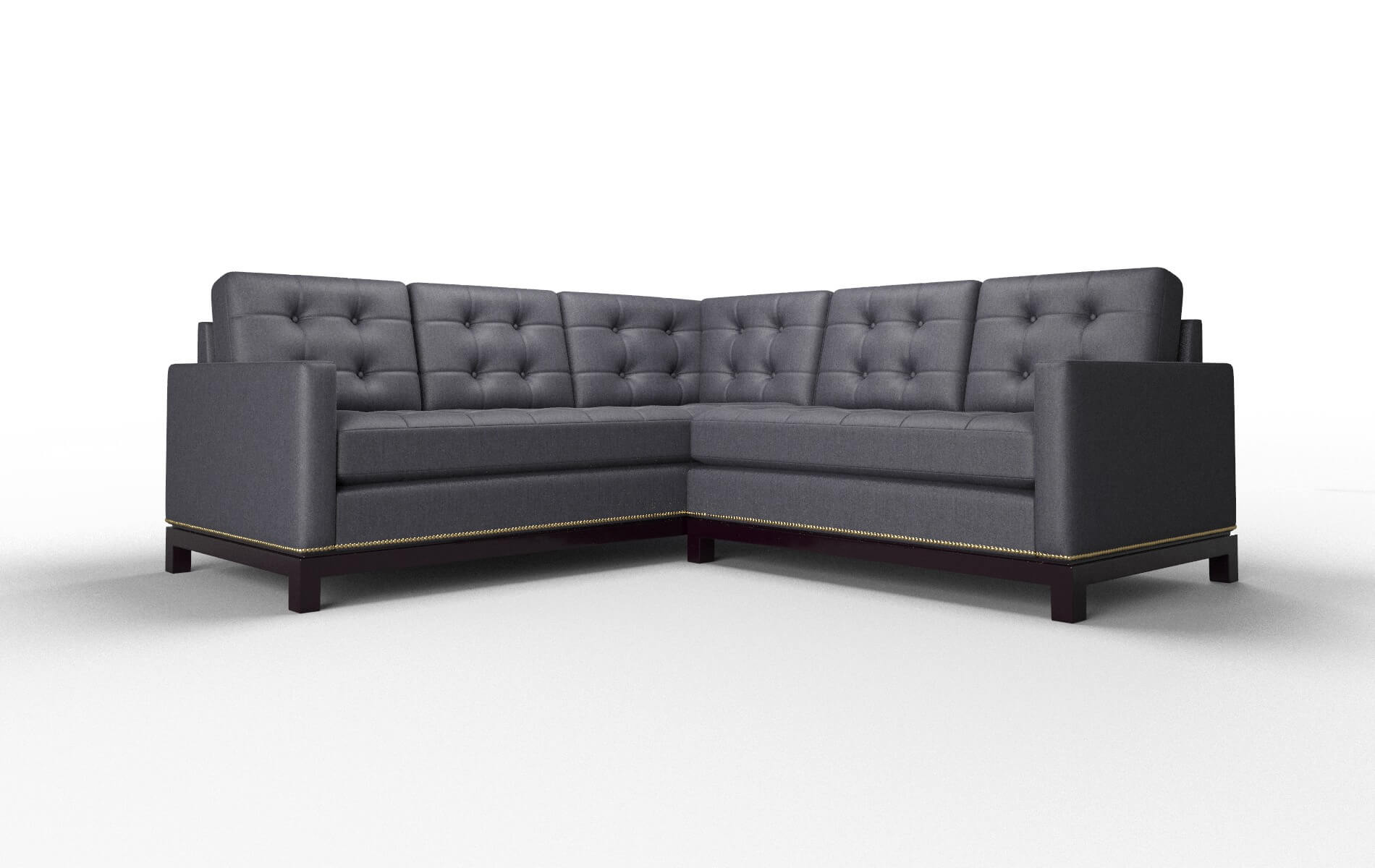 Davos Sasha navy Sectional Espresso Legs  1