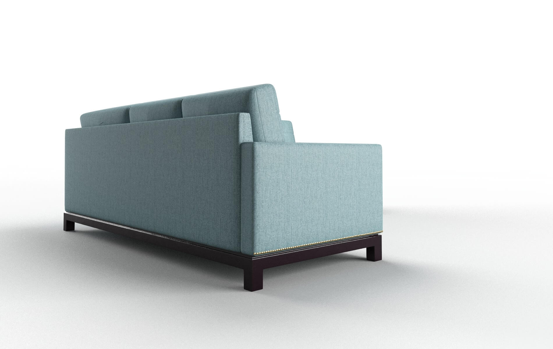 Davos Sasha Teal Sectional espresso legs 3
