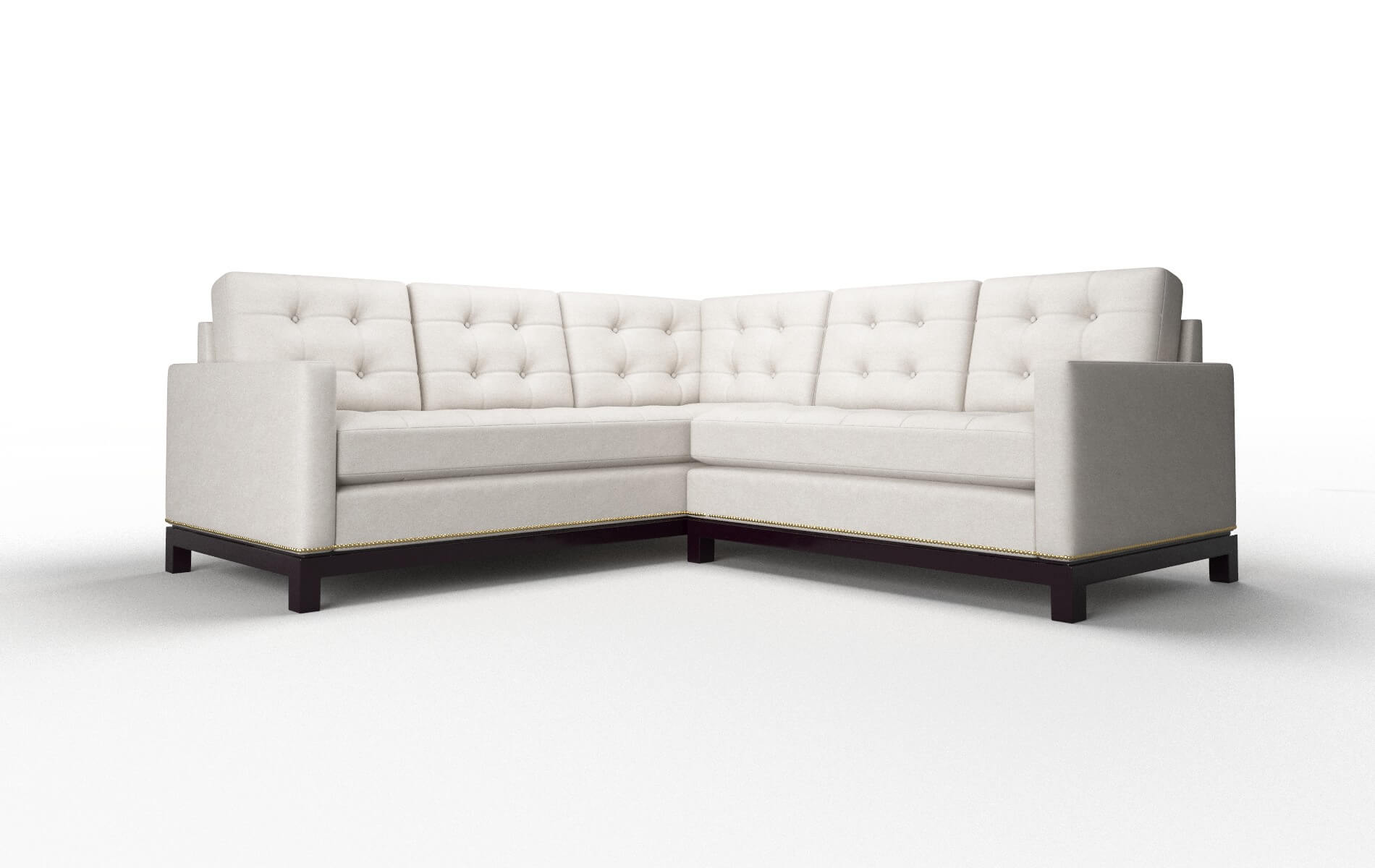 Davos Suave Dove Sectional espresso legs 1