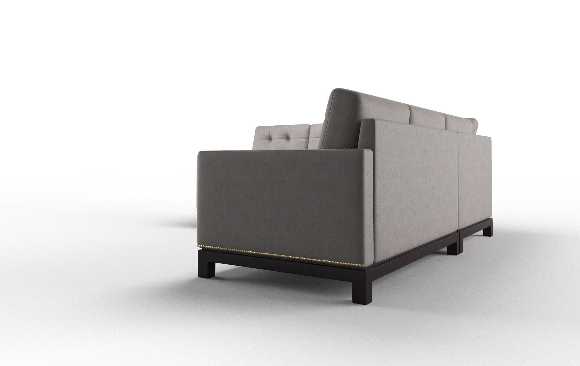Davos Suave Slate Sectional espresso legs 4