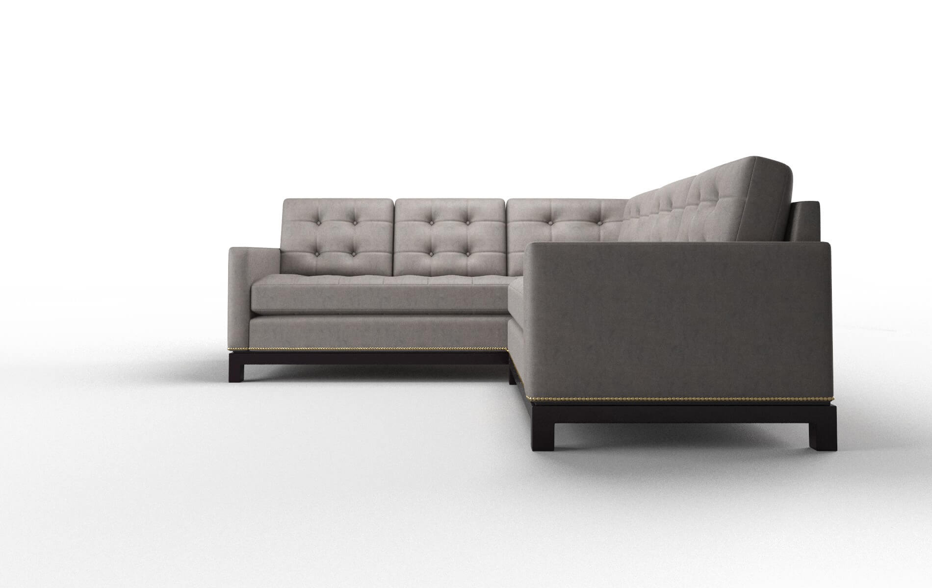Davos Suave Slate Sectional espresso legs 5