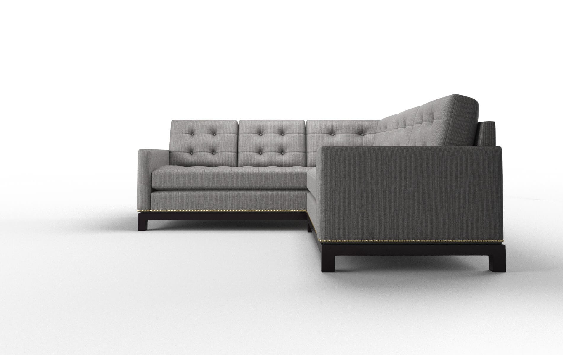 Davos Terrain Oatmeal Sectional espresso legs 5