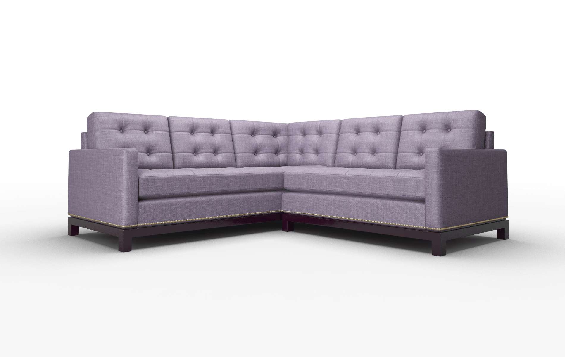 Davos Tess blackberry Sectional Espresso Legs  1