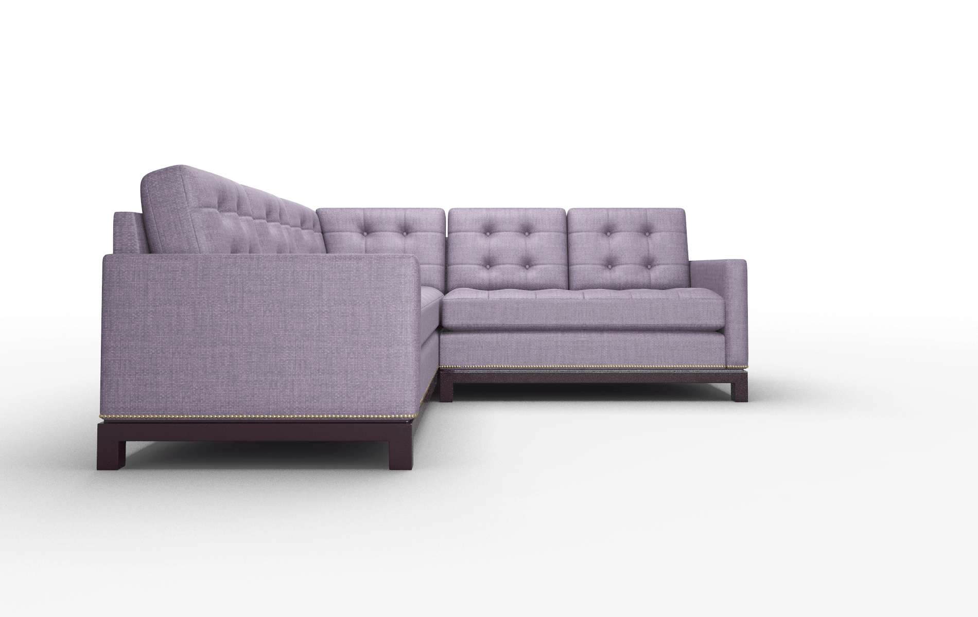 Davos Tess Blackberry Sectional espresso legs 2