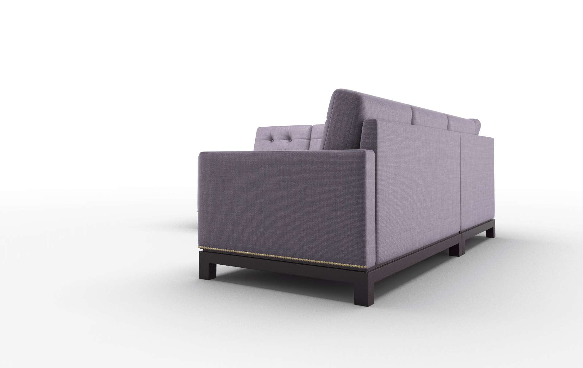Davos Tess Blackberry Sectional espresso legs 4