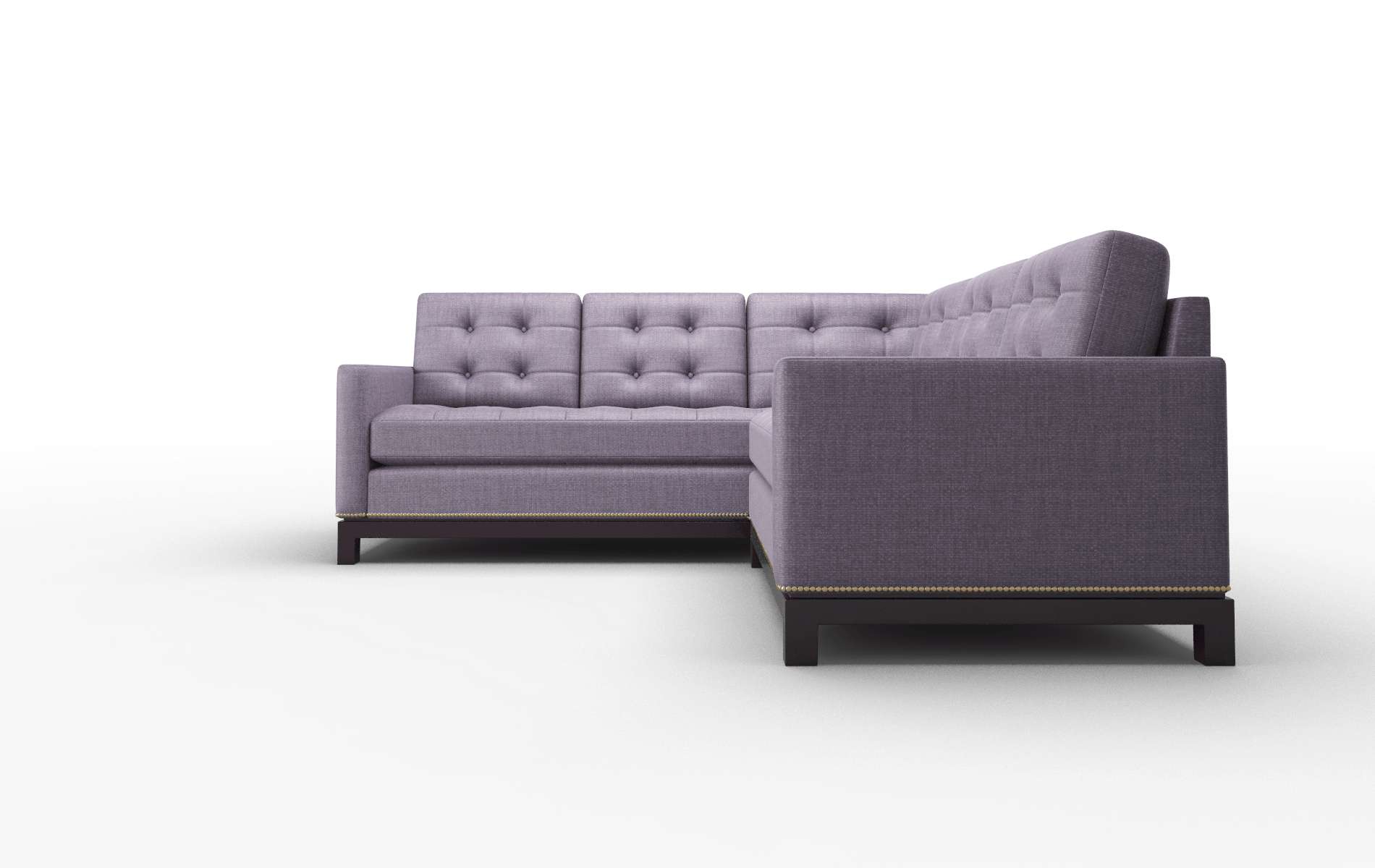 Davos Tess Blackberry Sectional espresso legs 5