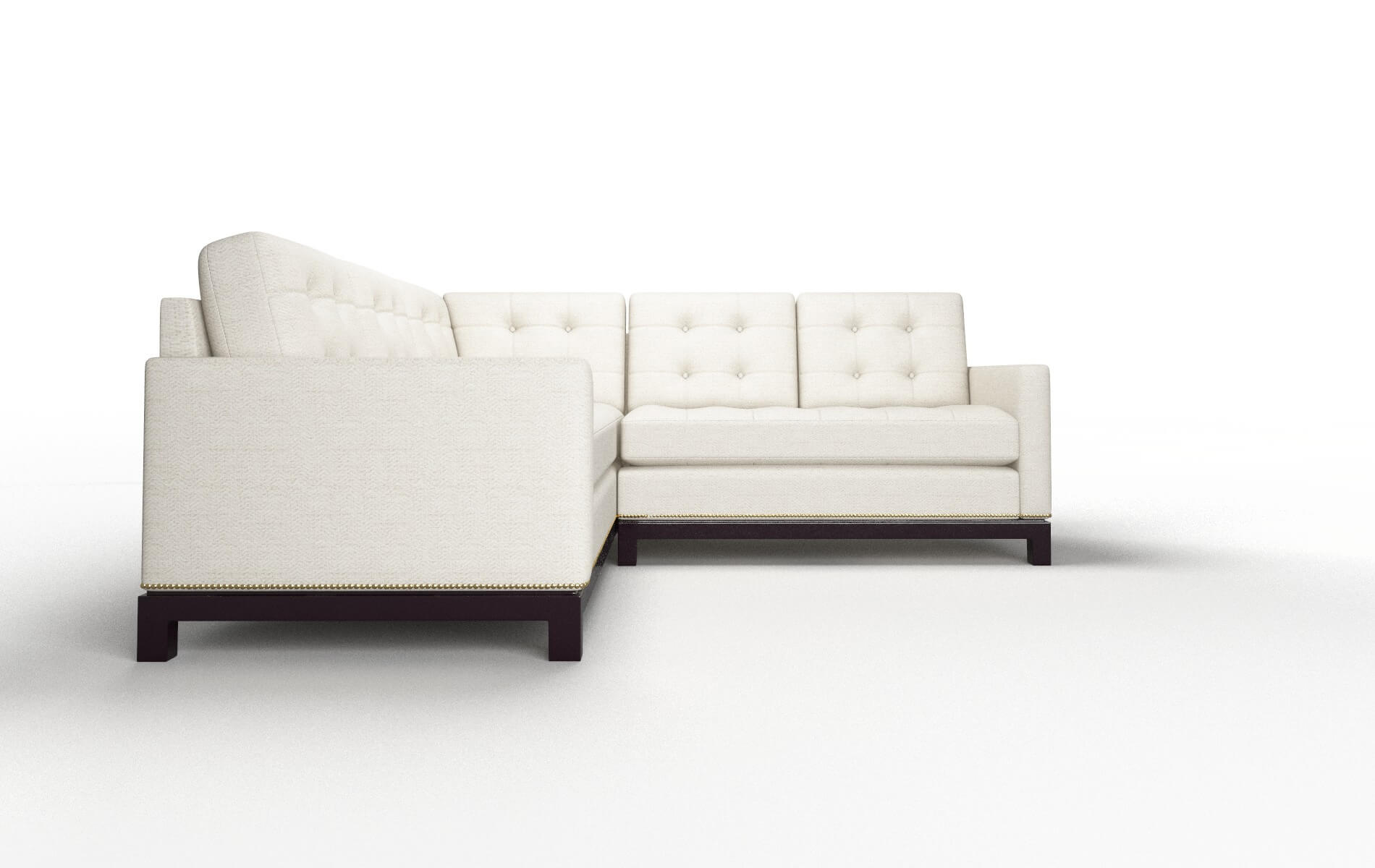 Davos Venus Cream Sectional espresso legs 2