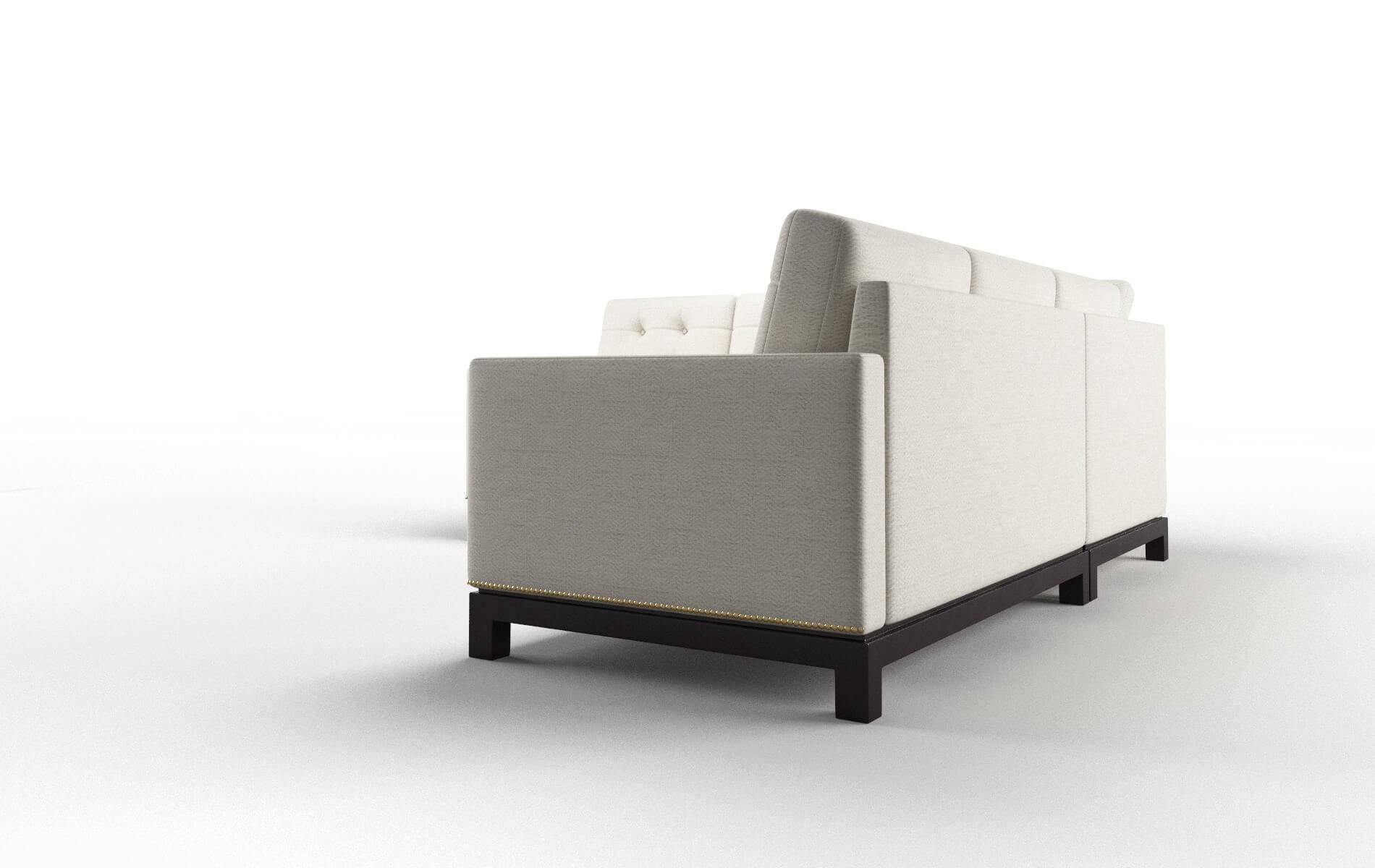 Davos Venus Cream Sectional espresso legs 4