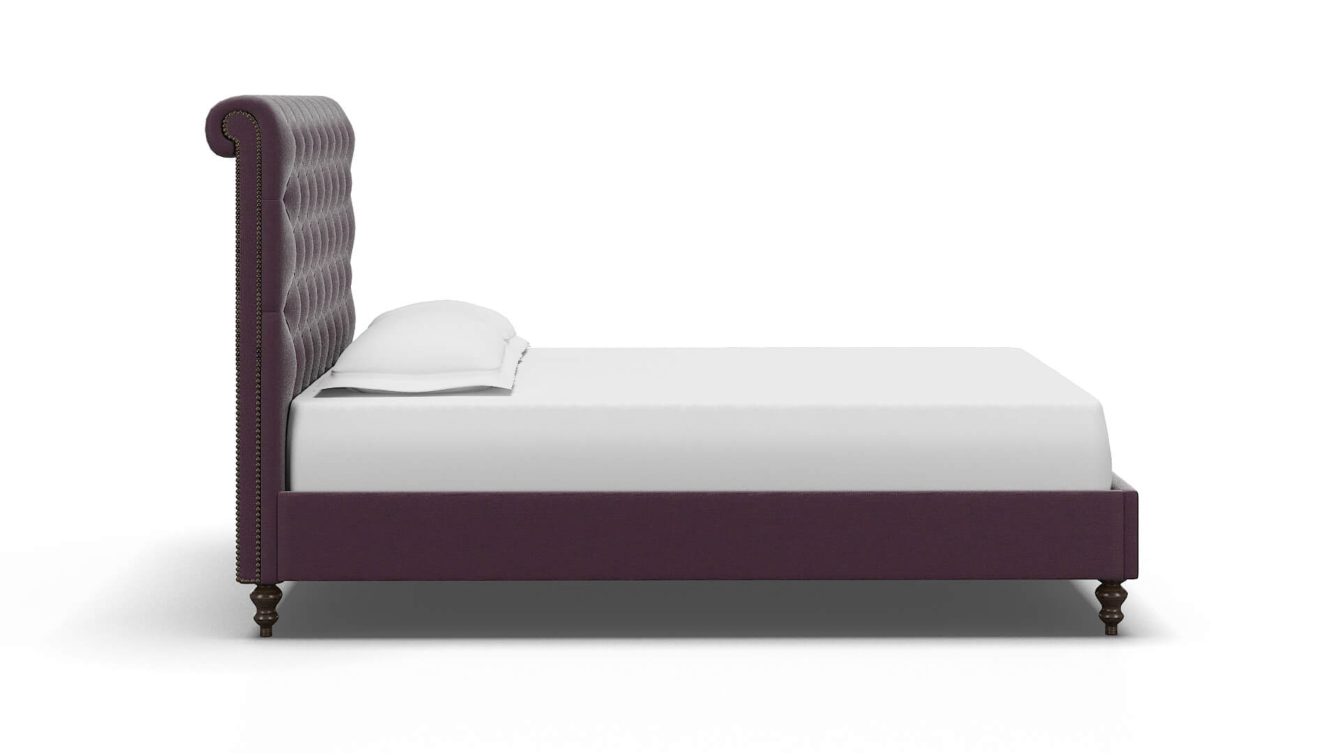 Decima Bella Aubergine Bed espresso legs 3