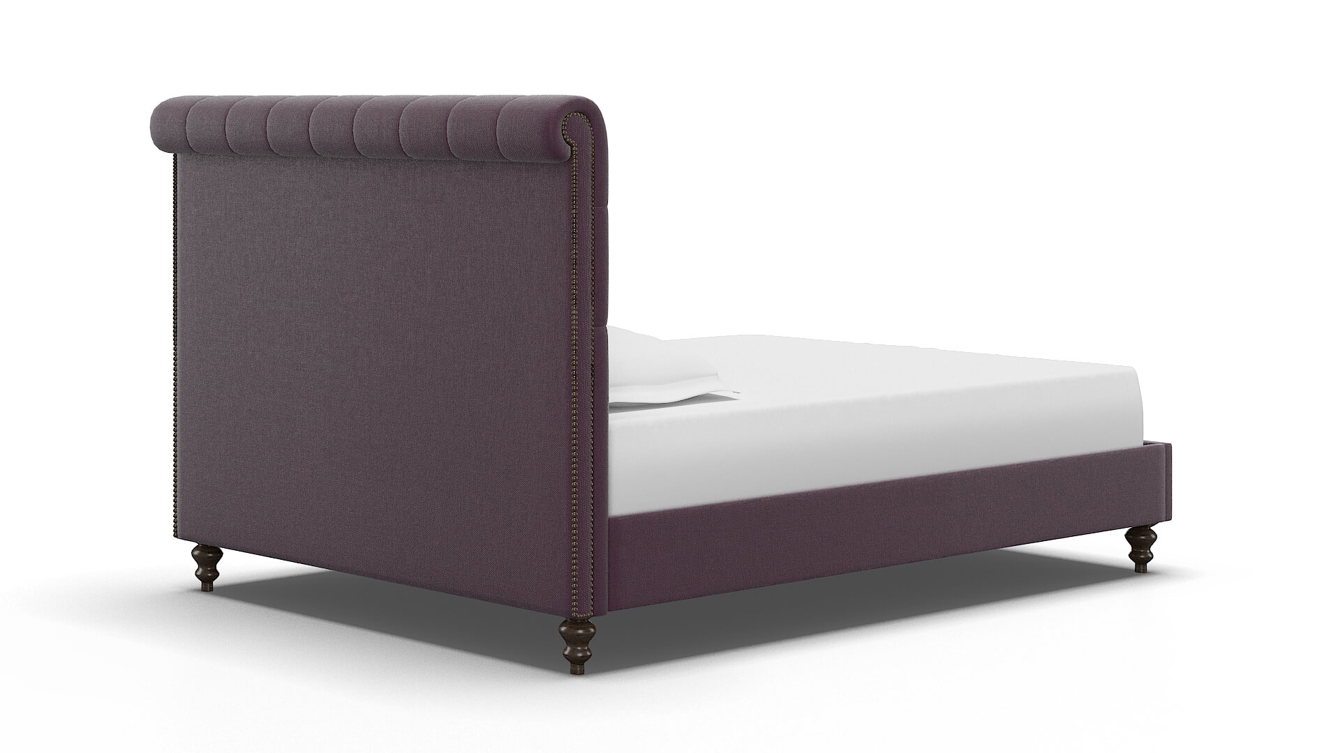 Decima Bella Aubergine Bed espresso legs 4